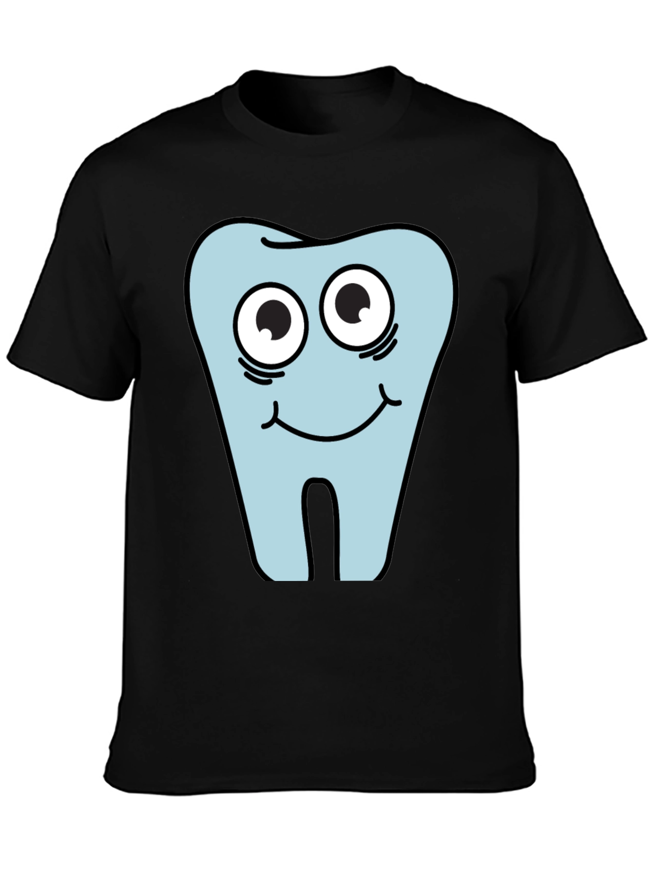 Black Funny Tooth Graphic Tee - Dental Humor Shirt view 3