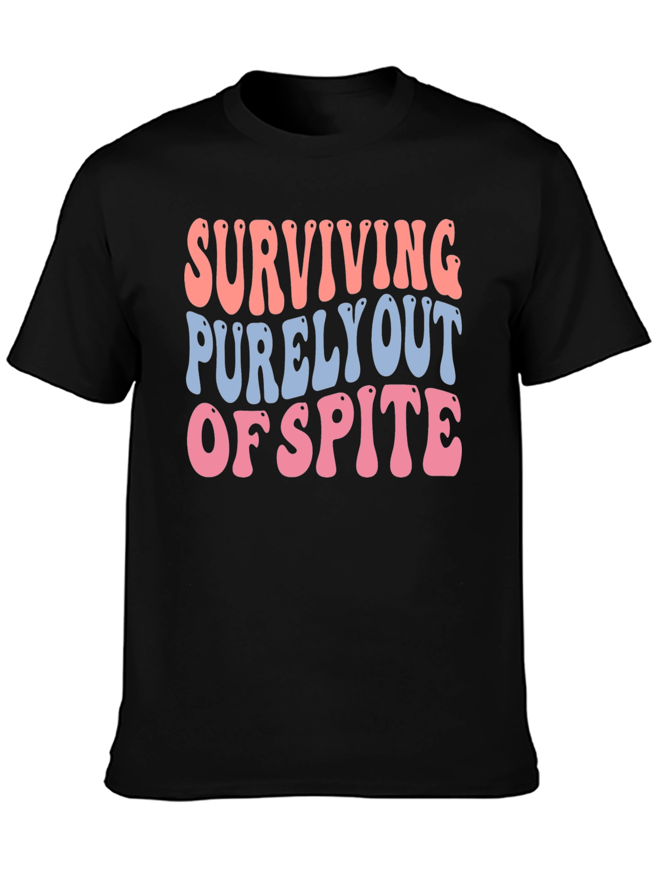 Black Surviving Out of Spite Graphic Tee view 3