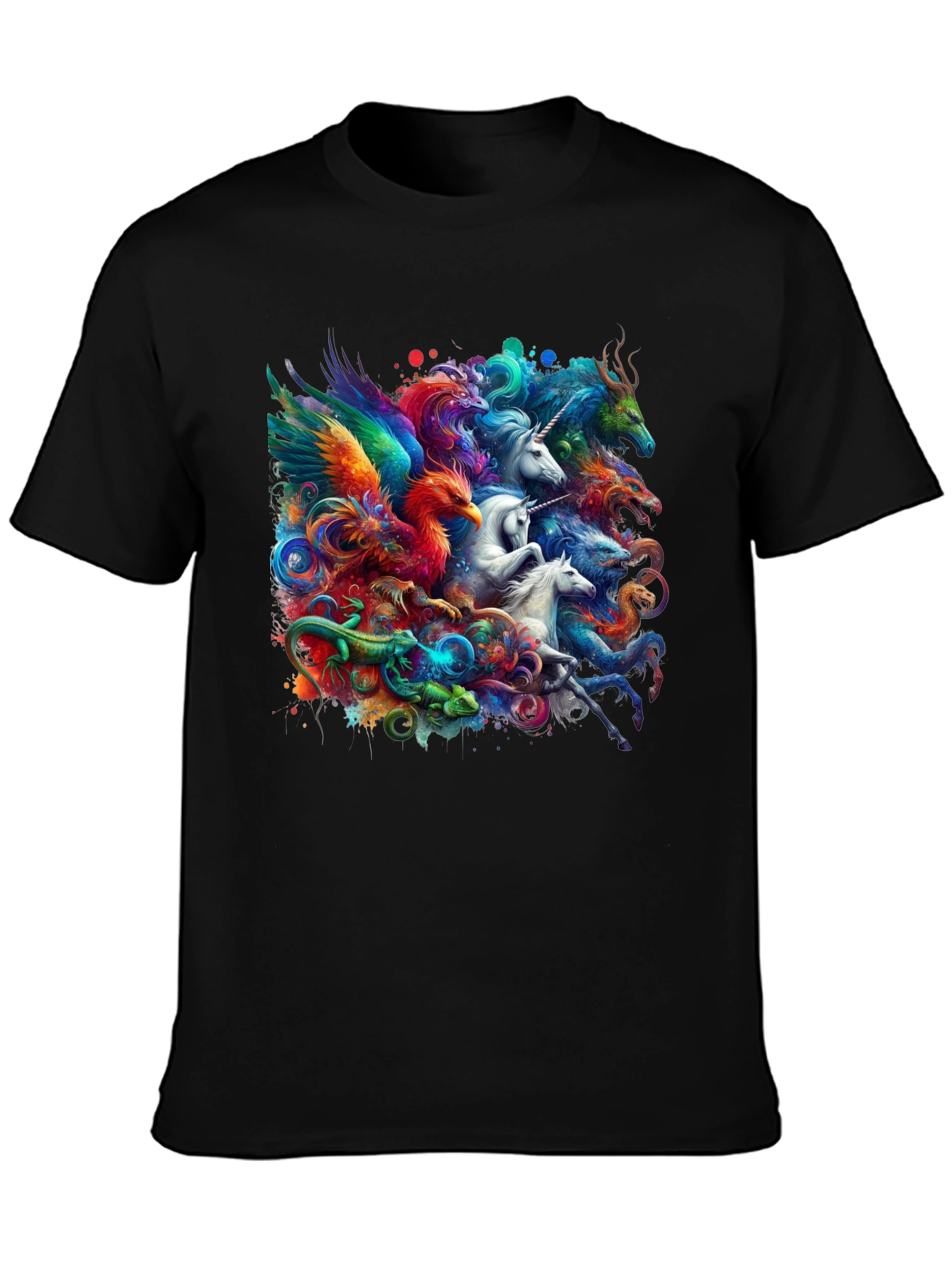 Fantasy Creature T-Shirt: Unicorns, Dragons, Phoenix - 3