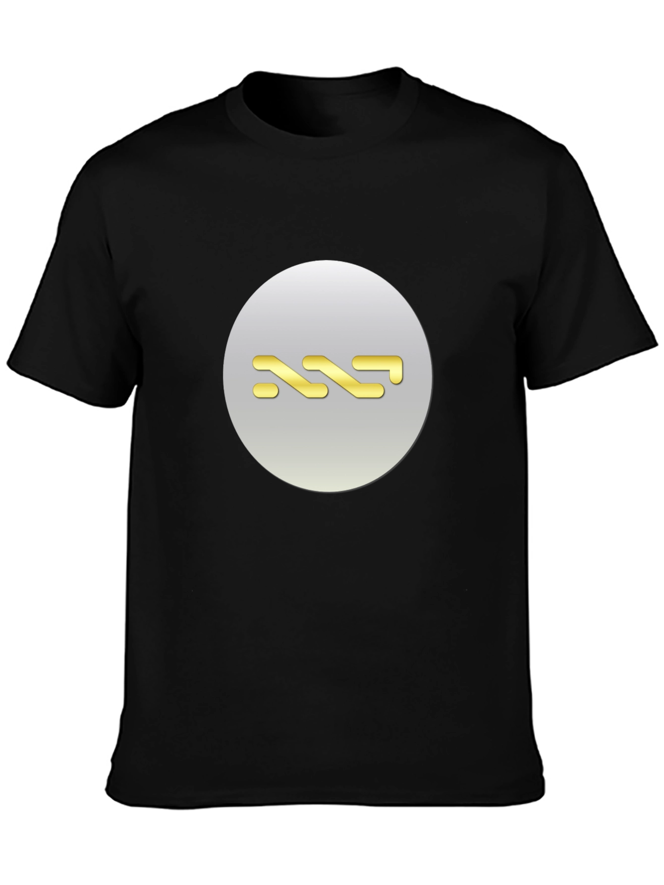 Black Stylish Black T-Shirt with Graphic Print view 3