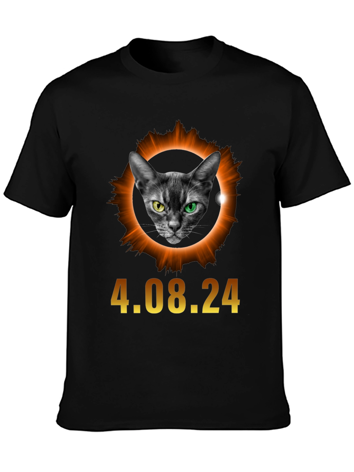 Black Eclipse Cat T-Shirt - April 8, 2024 view 3
