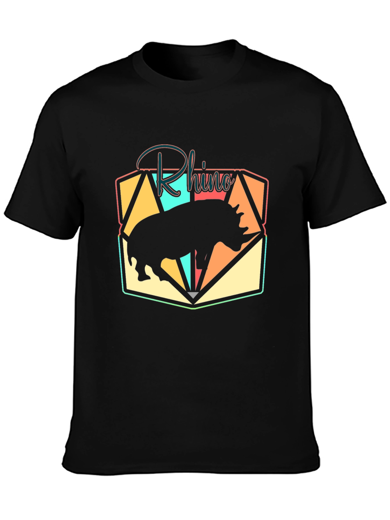 Black Rhino Graphic Tee - Stylish Animal Print T-Shirt view 3
