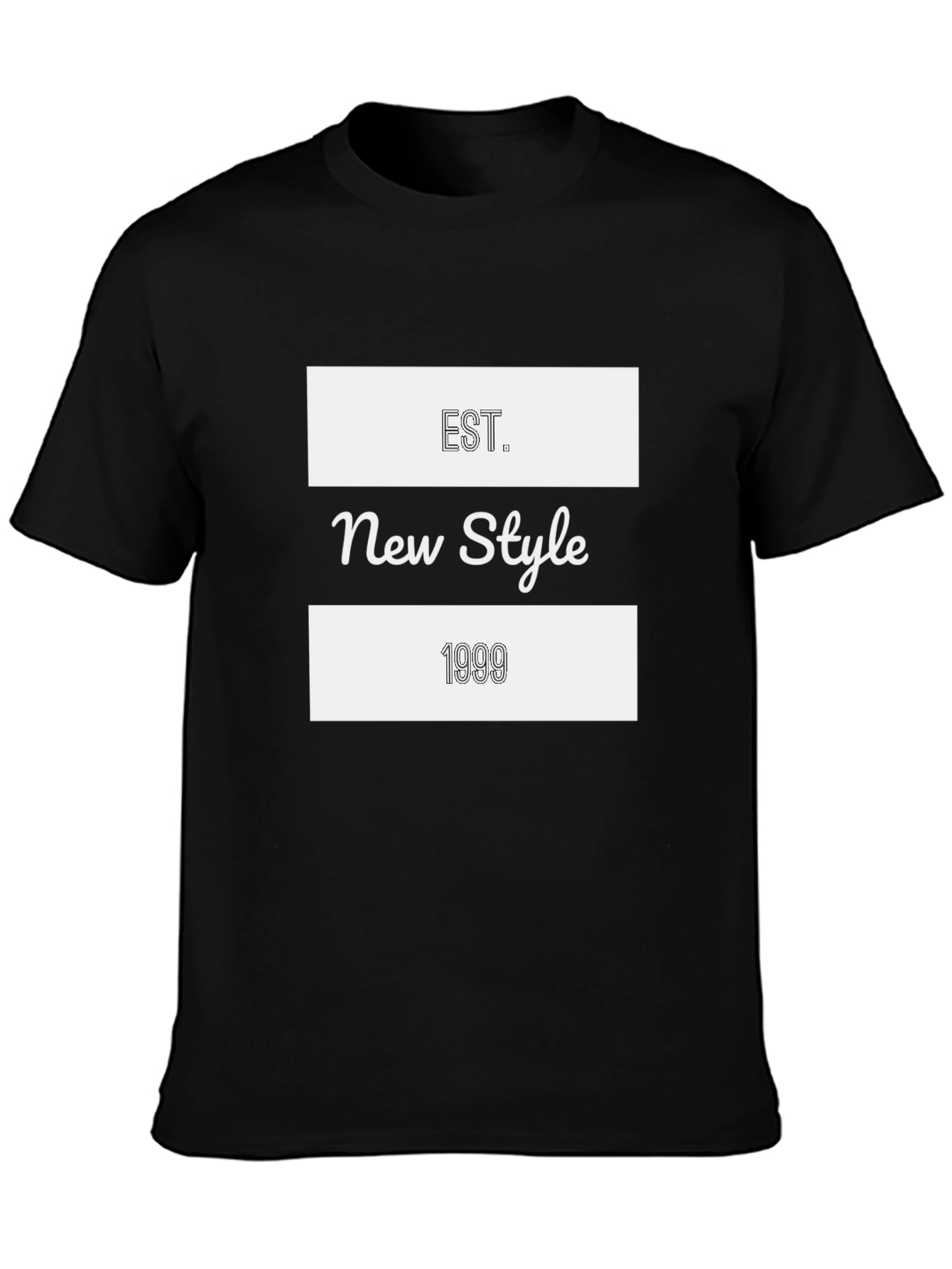Black Men's 'New Style 1999' Graphic T-Shirt view 3