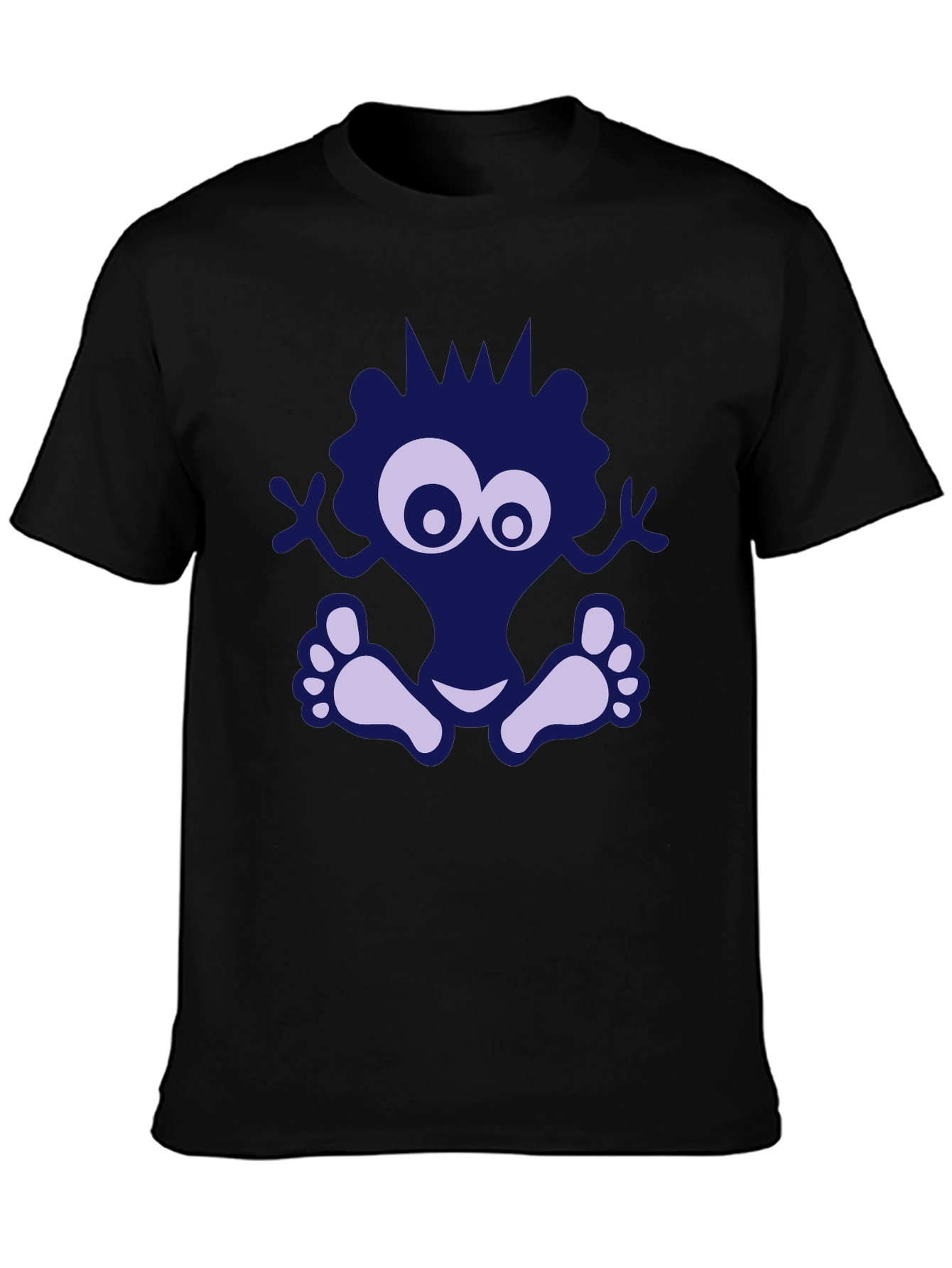 Black Funky Monster Graphic Black T-Shirt view 3