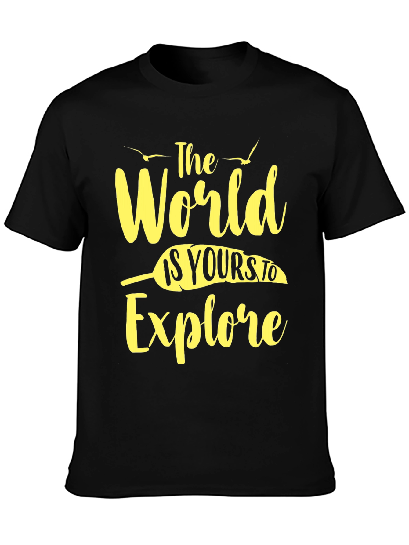 Black Explore the World Graphic Tee - Black view 3