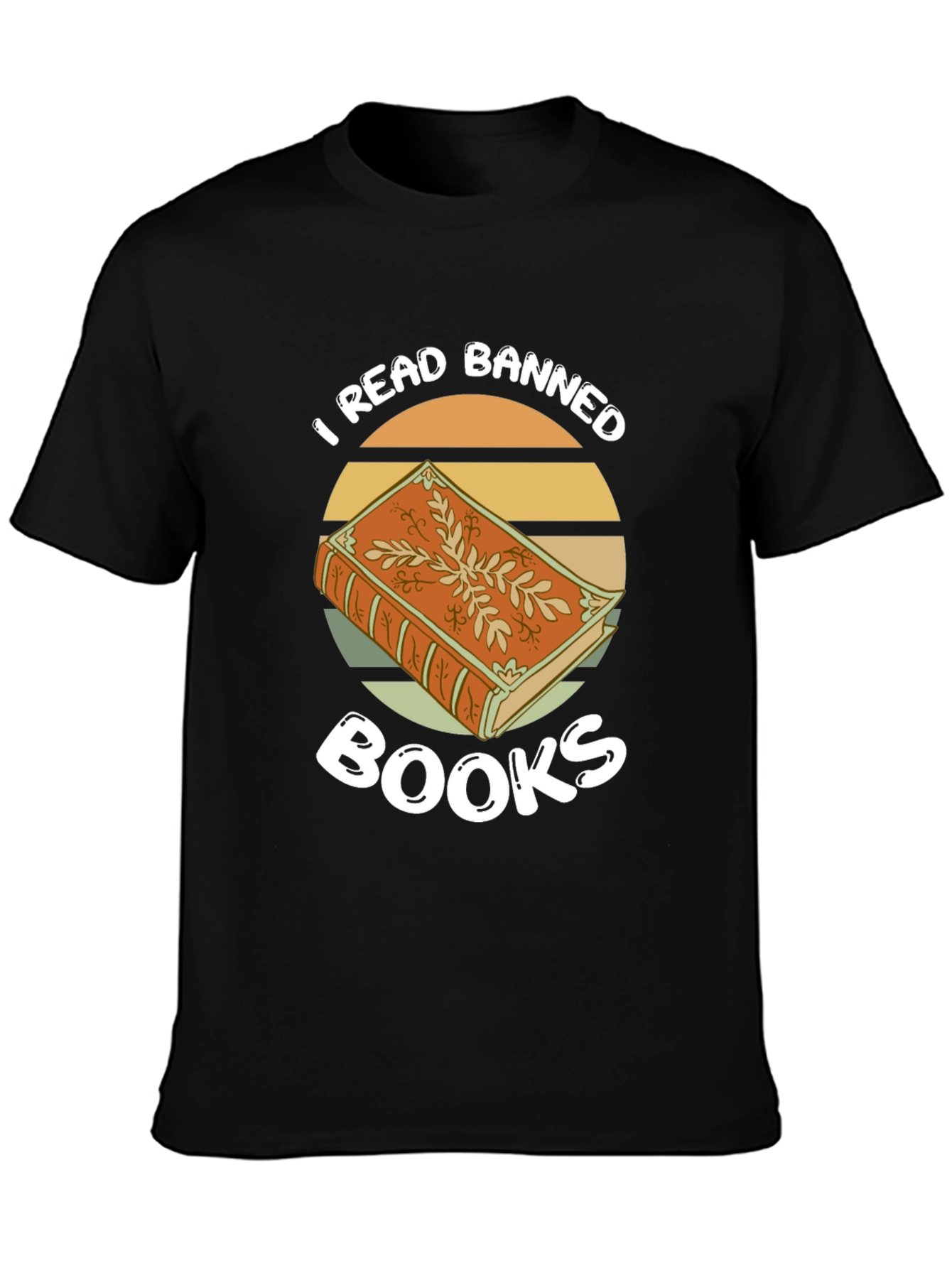 Black I Read Banned Books T-Shirt view 3