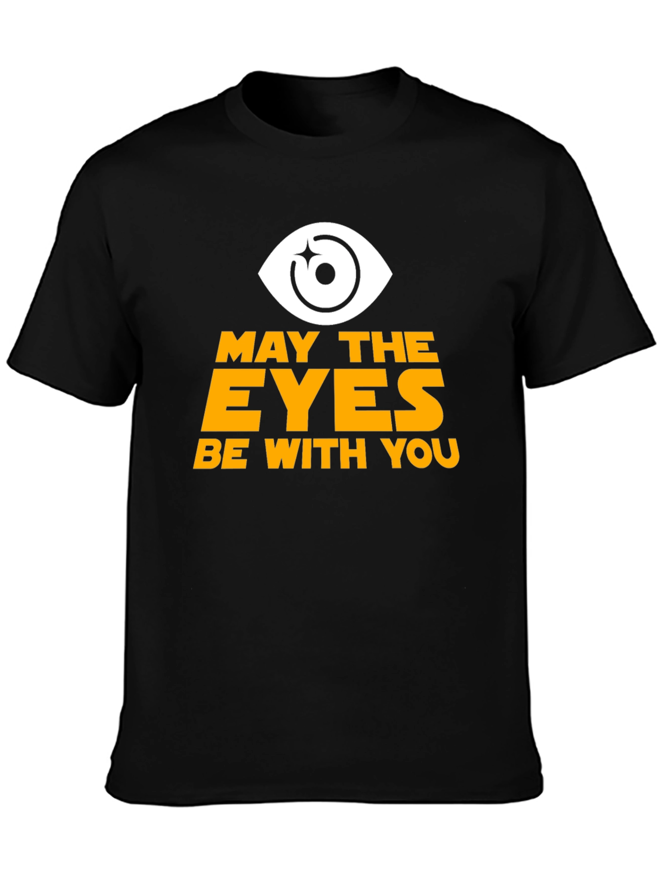 Black May the Eyes Be With You Graphic T-Shirt view 3