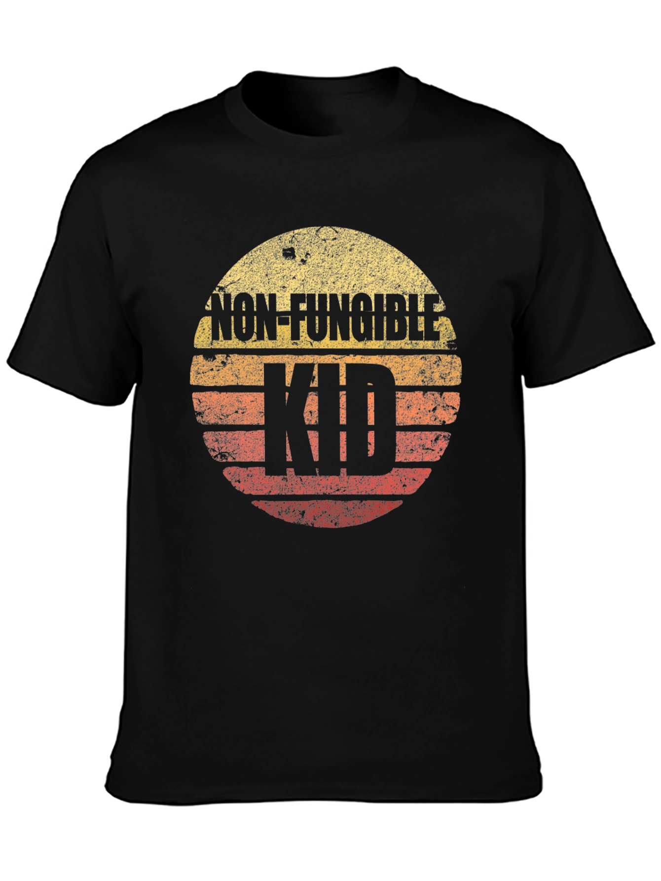 Black Non-Fungible Kid Retro T-Shirt view 3