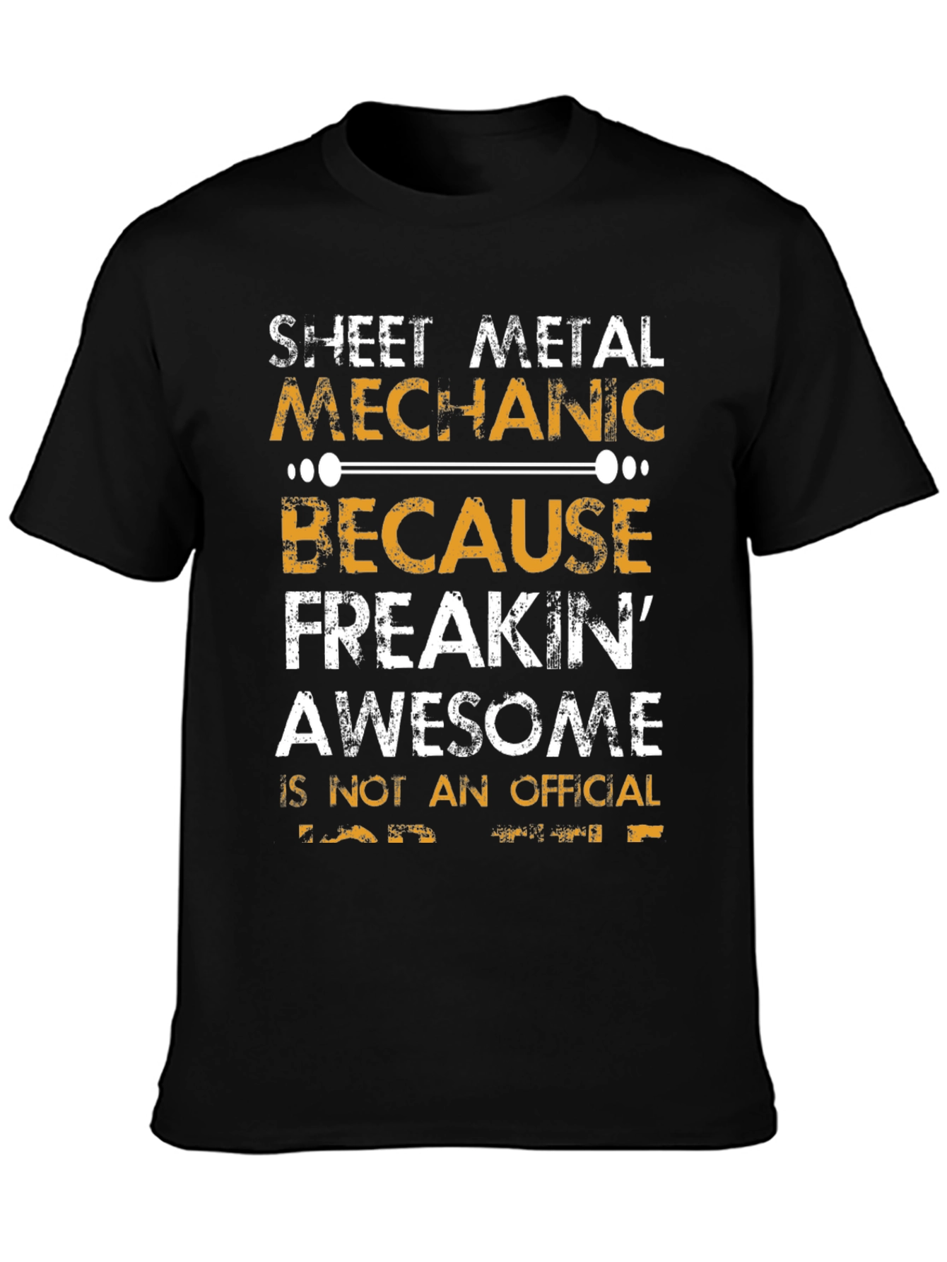 Black Sheet Metal Mechanic T-Shirt - Freakin' Awesome! view 3