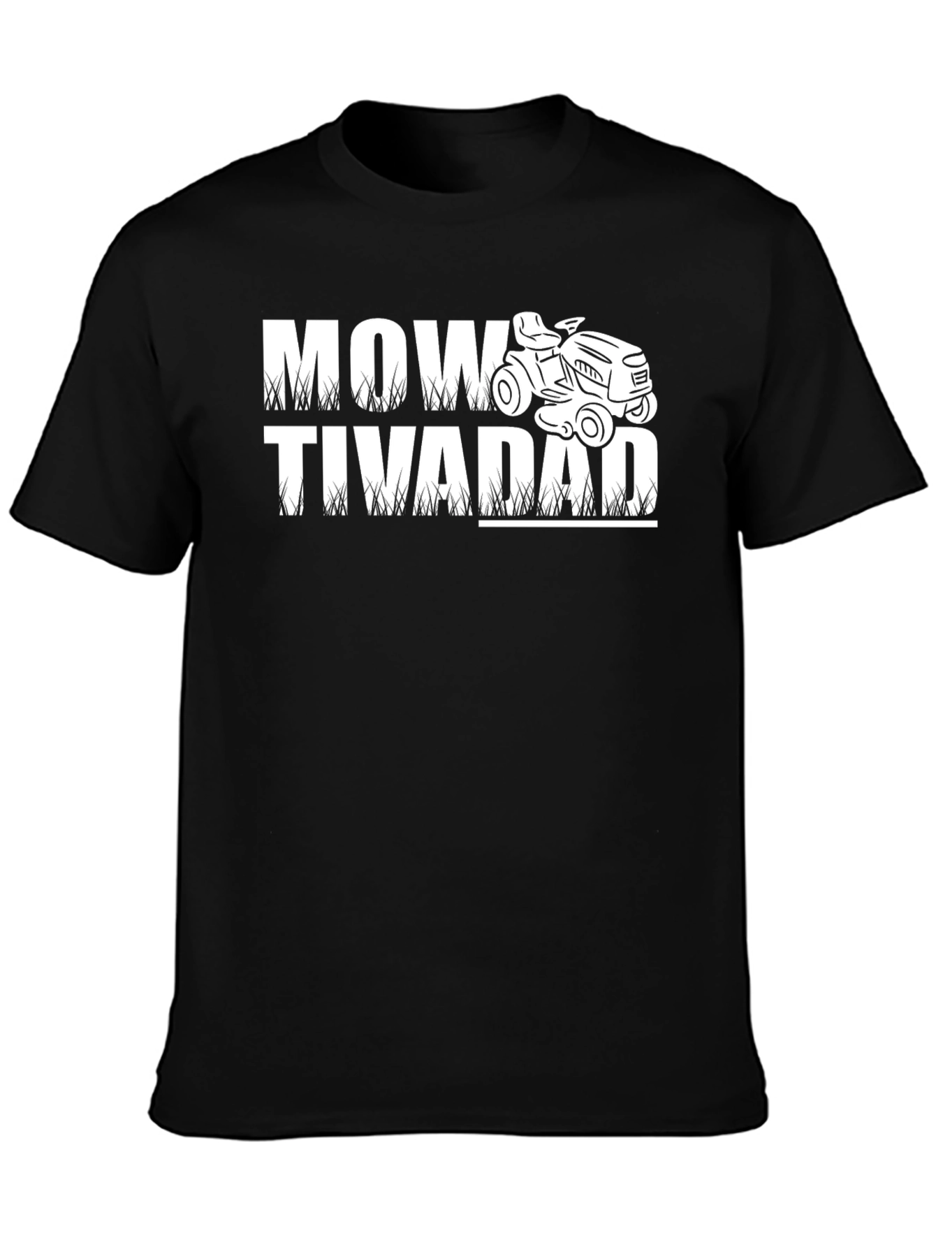 Black Mowtivated Lawn Care T-Shirt - Funny Lawn Mowing Gift view 3