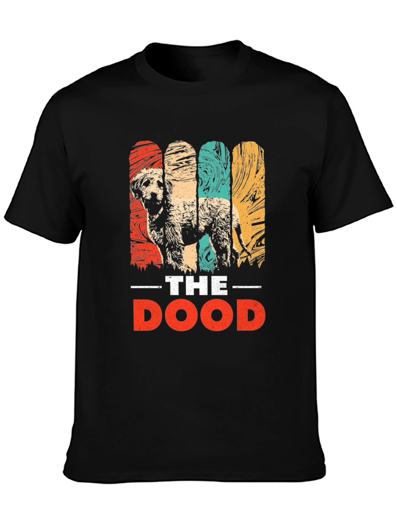 Black The Dood Dog T-Shirt - Retro Style view 3