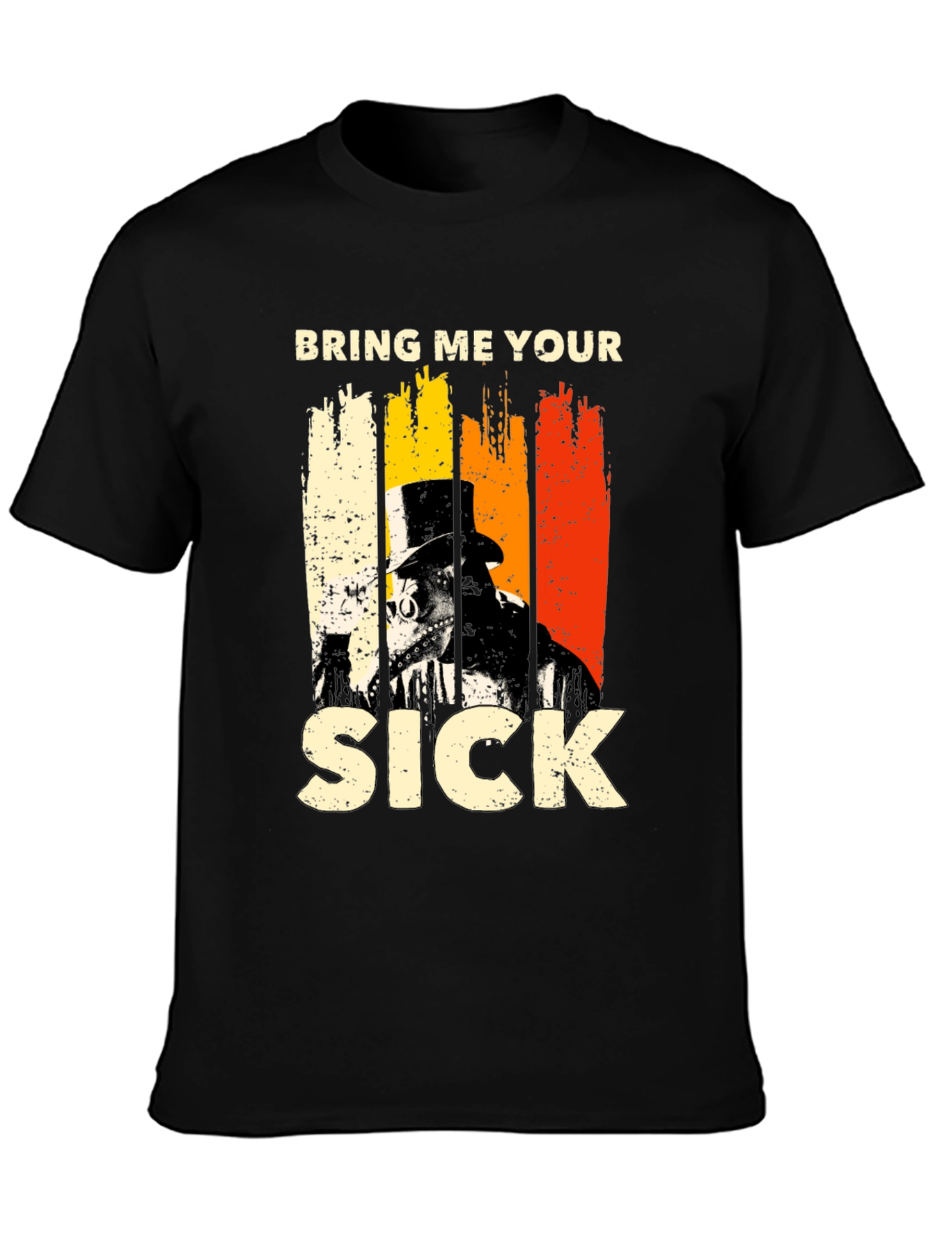 Black Bring Me Your Sick T-Shirt Plague Doctor Tee view 3