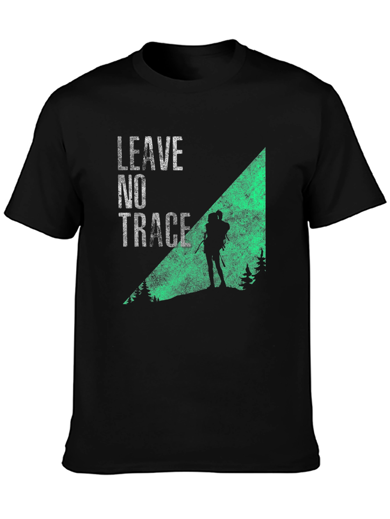 Black Leave No Trace Hiking T-Shirt view 3