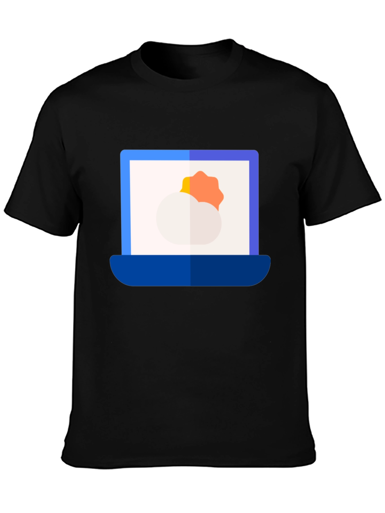 Black Weather Laptop Graphic Tee - Modern Style view 3