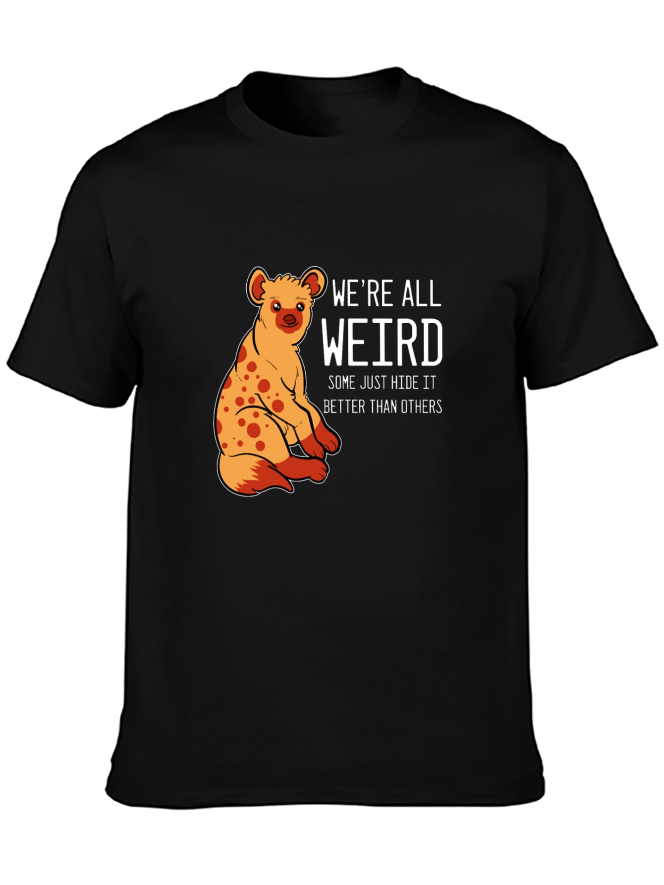 Black We're All Weird Hyena Graphic Tee view 3