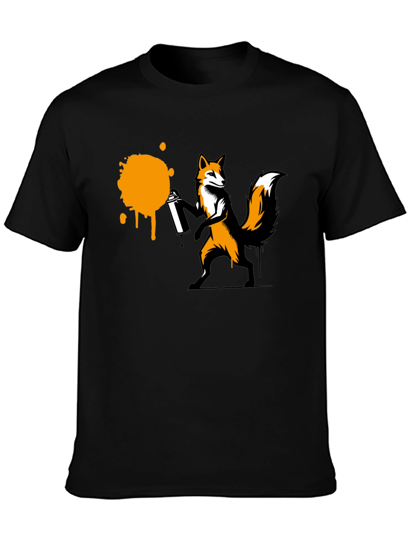 Black Fox Graffiti T-Shirt - Urban Style Tee view 3