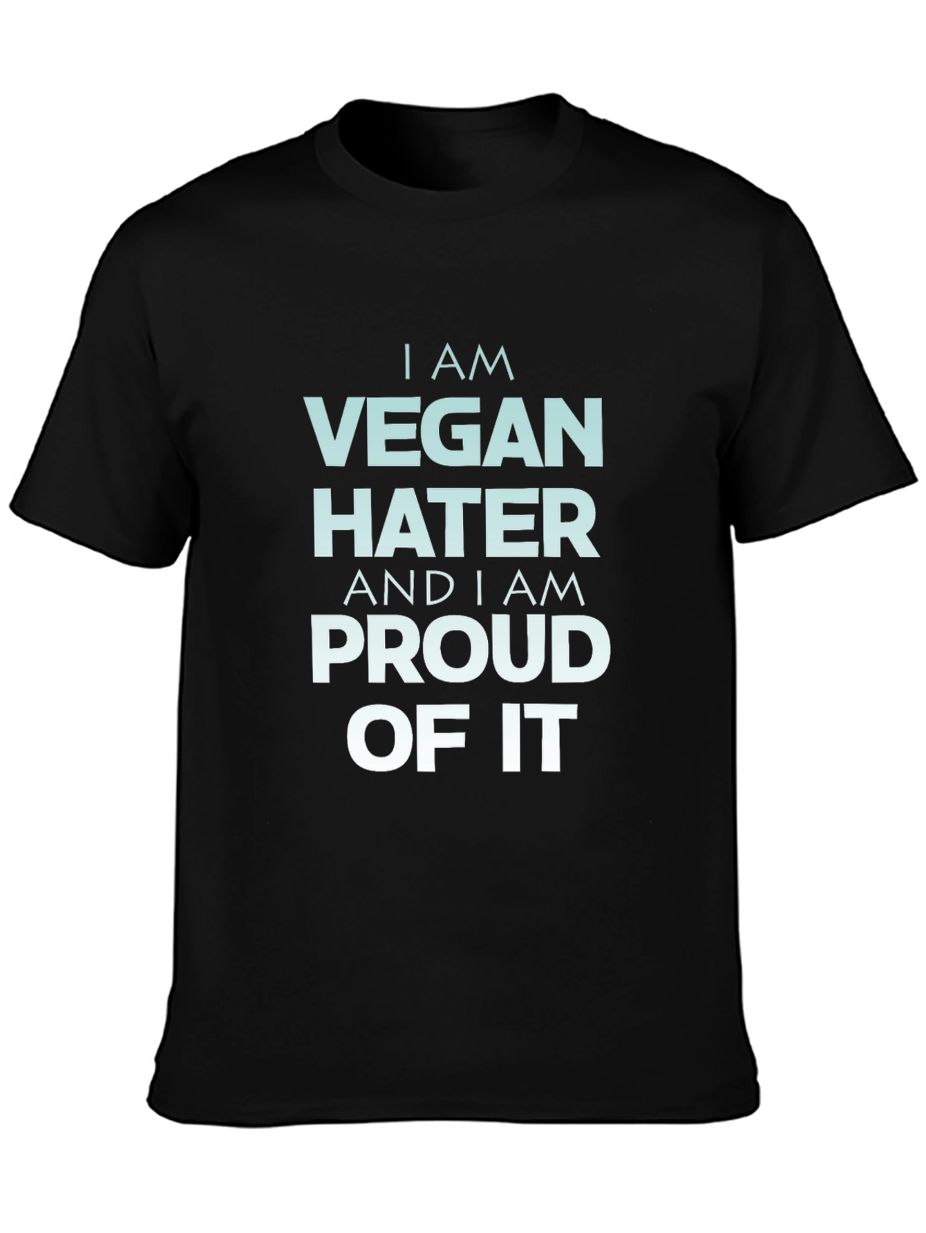 Black Vegan Hater T-Shirt view 3