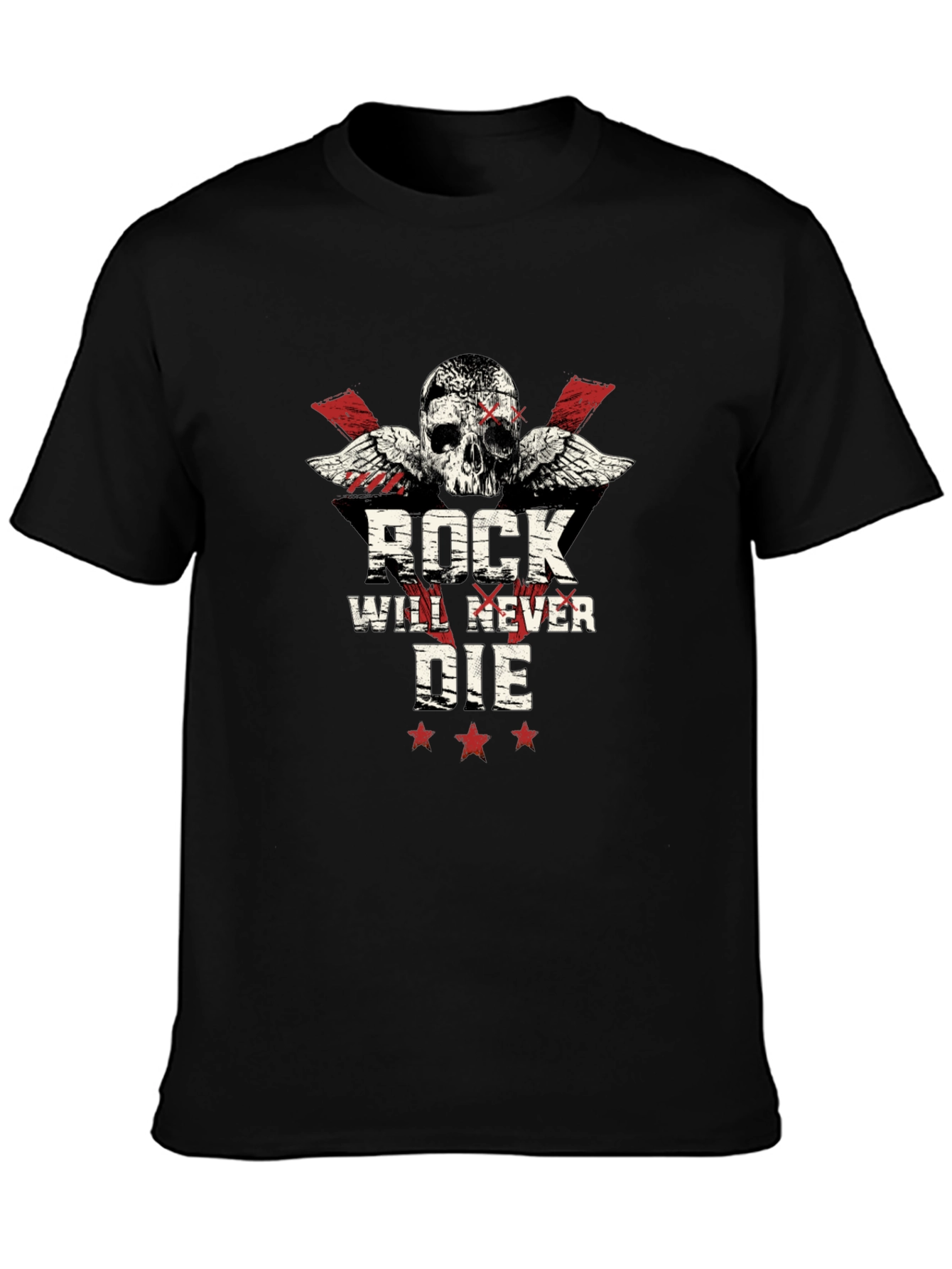 Black Rock Will Never Die Skull T-Shirt view 3