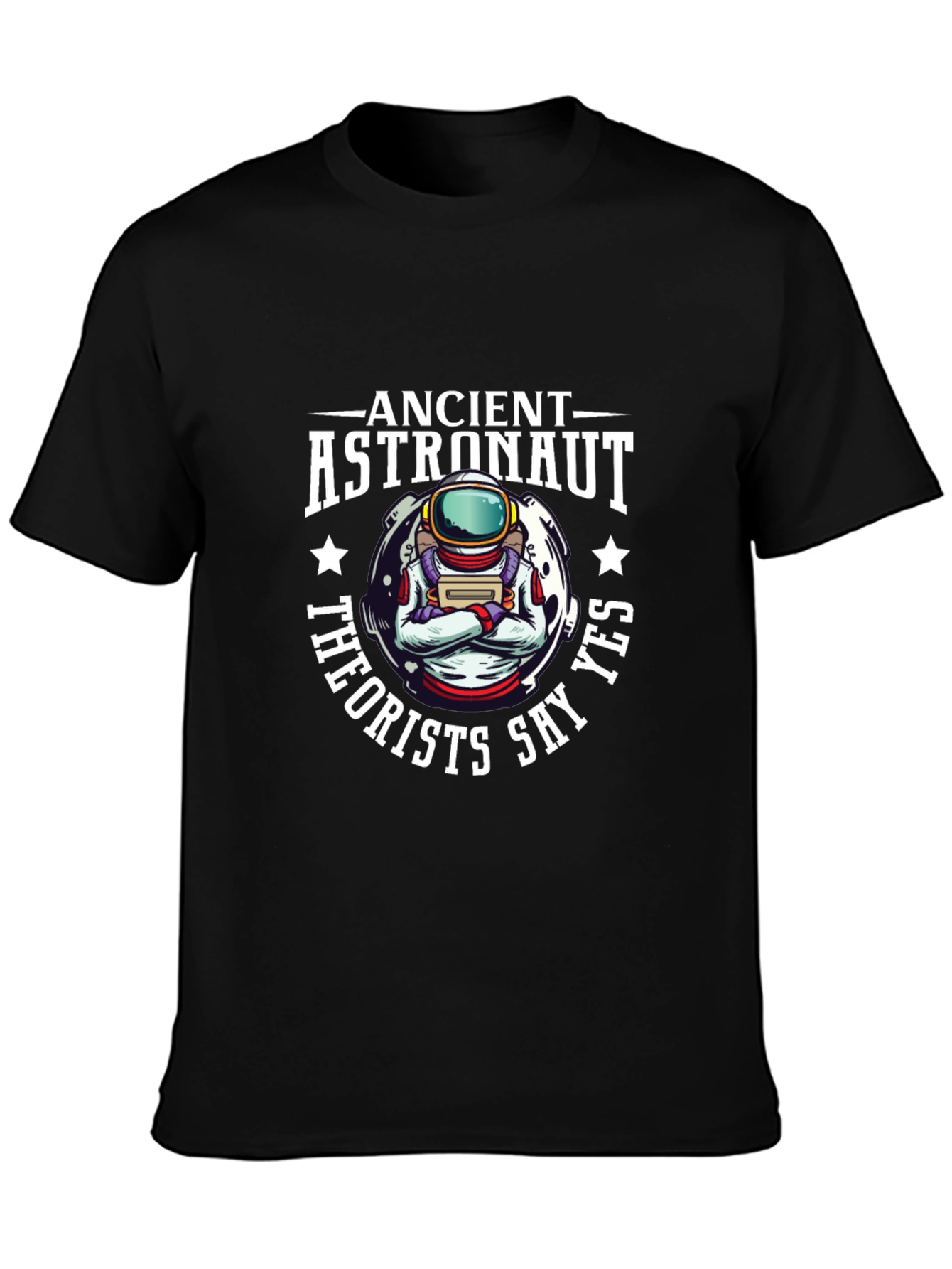 Black Ancient Astronaut Theorists Say Yes T-Shirt view 3