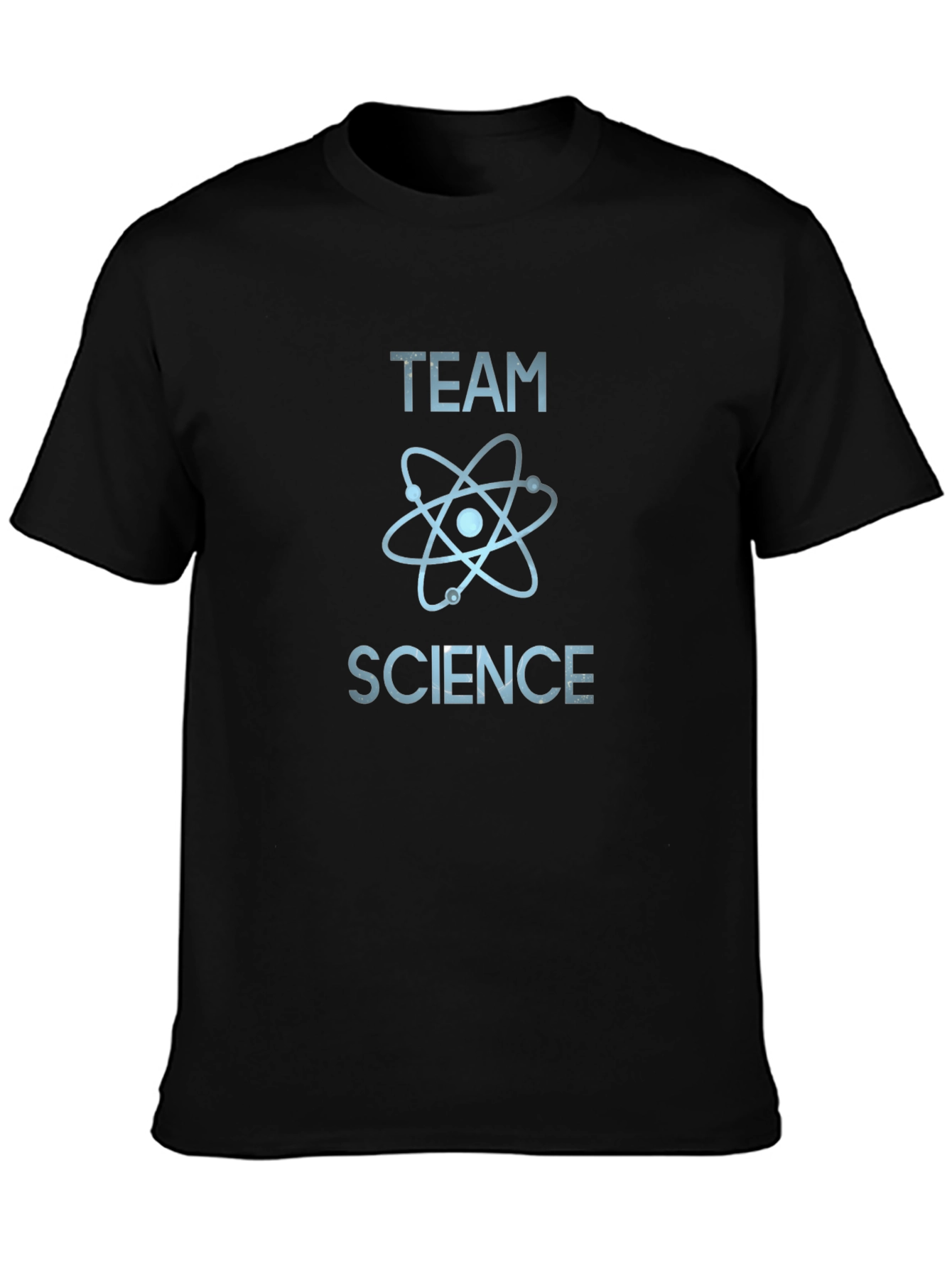Black Team Science T-Shirt - Atom Design view 3