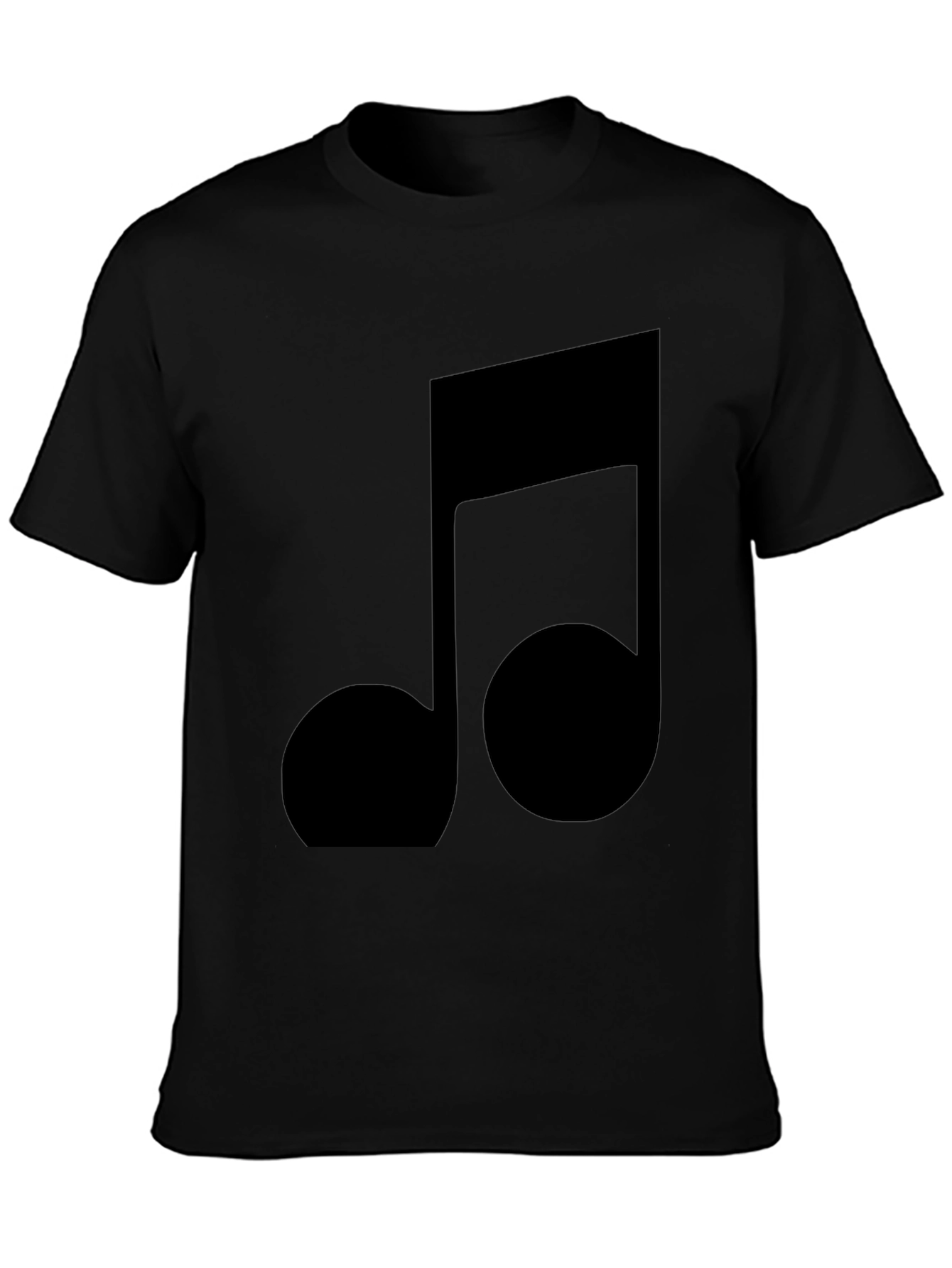 Black Black Music Note T-Shirt - Stylish & Comfortable view 3