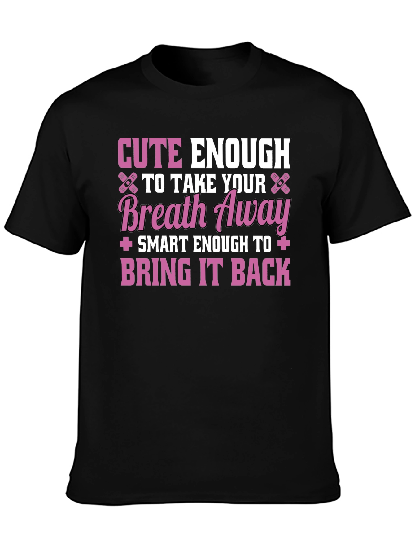 Black Cute Enough Nurse Graphic T-Shirt view 3