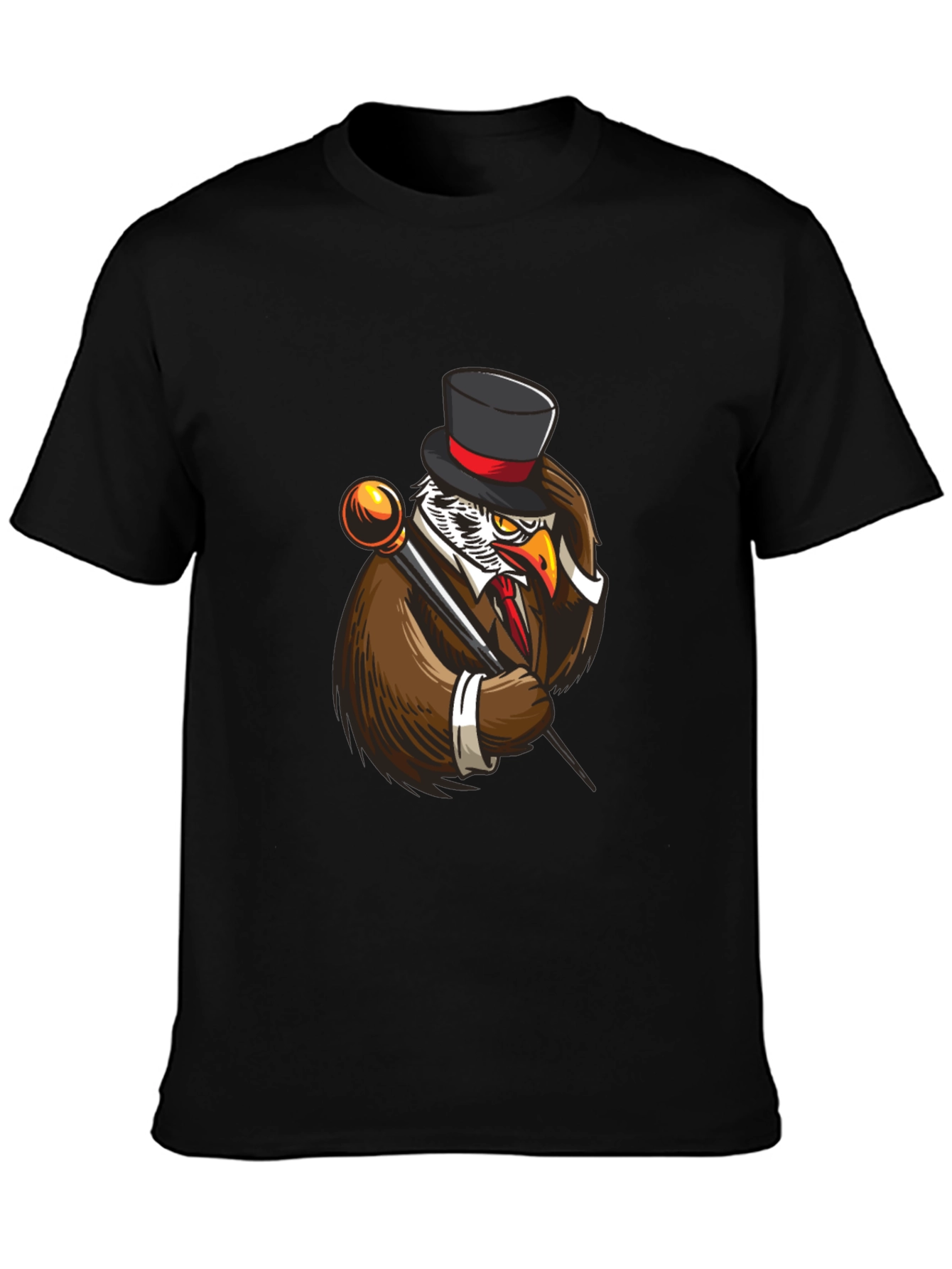 Black Dapper Owl T-Shirt - Unique Graphic Tee view 3