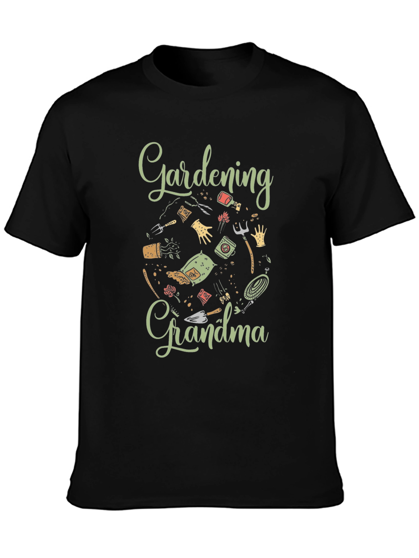Black Gardening Grandma T-Shirt - Gift for Gardeners view 3