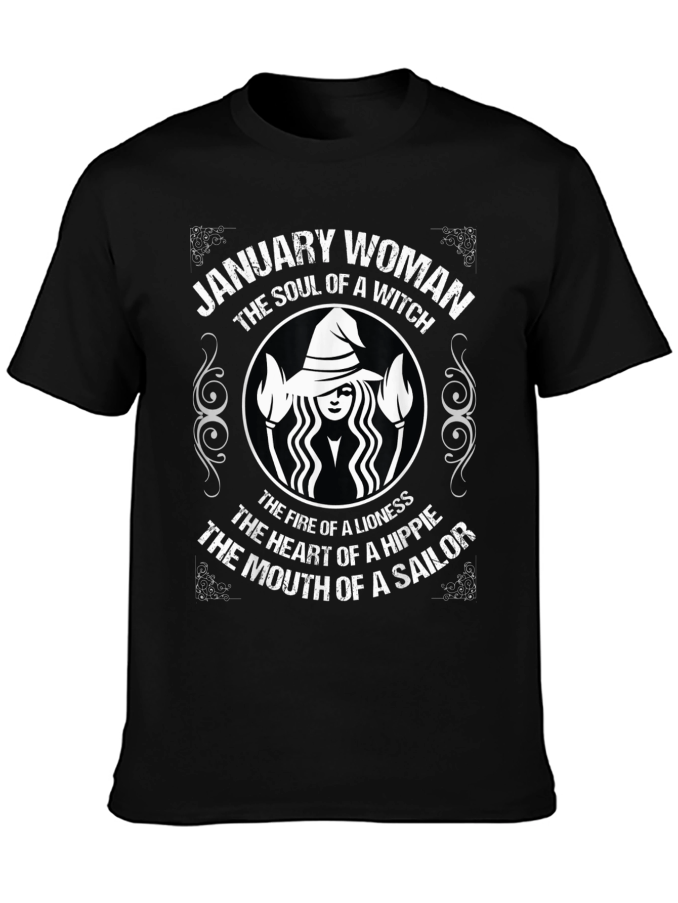 Black January Woman Witch Soul Graphic Tee - Black view 3