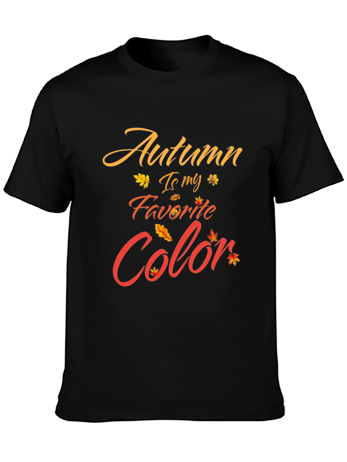 Black Autumn is my Favorite Color T-Shirt view 3