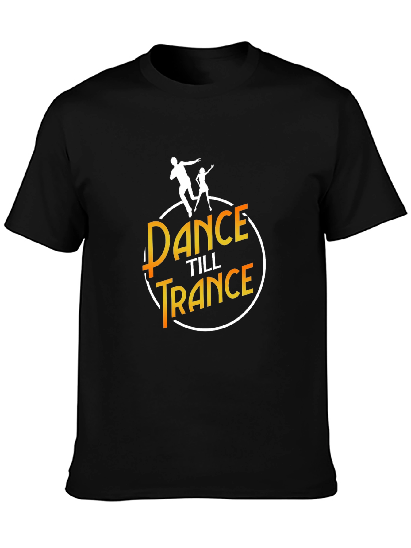 Black Dance Till Trance Graphic Tee - Black view 3