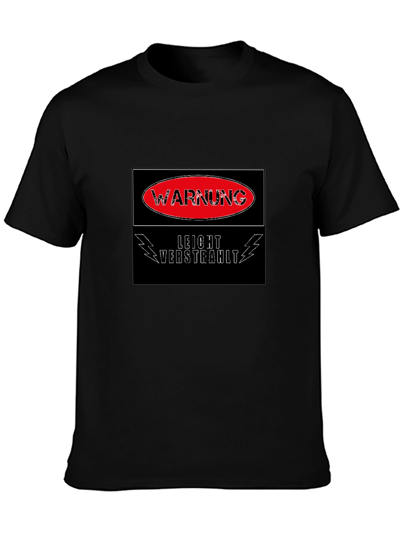 Black Warning Slightly Radioactive T-Shirt view 3