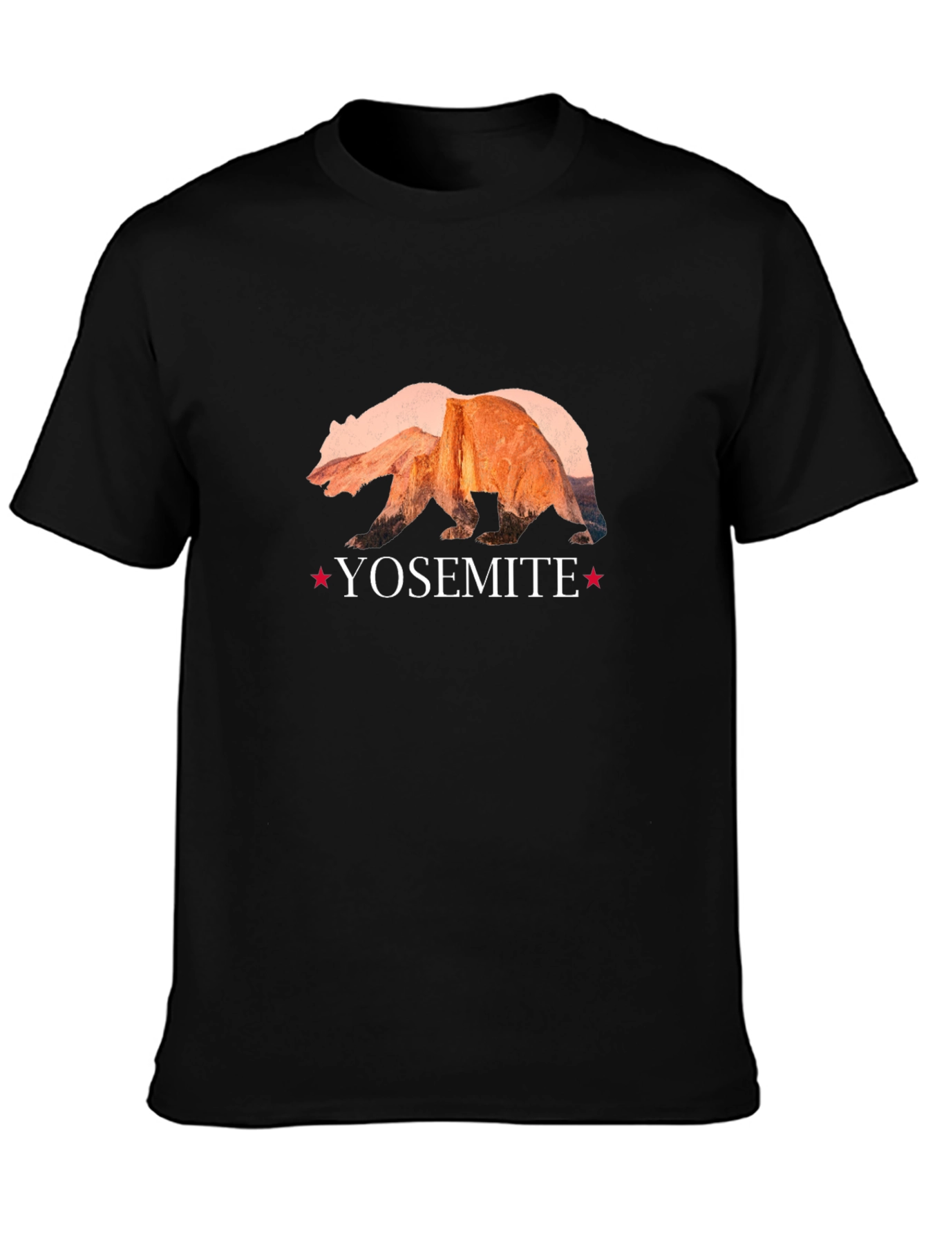 Black Yosemite Bear Graphic Tee - Nature Inspired Design view 3