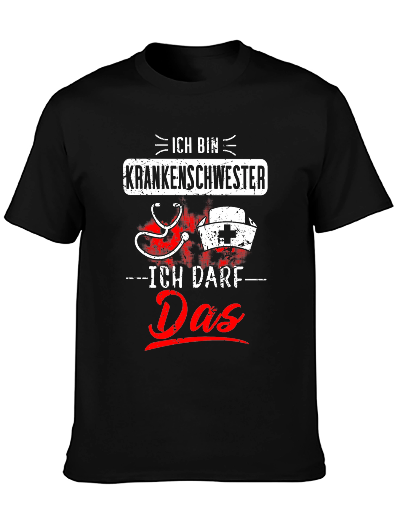 Black Ich Bin Krankenschwester T-Shirt - Nurse Tee view 3