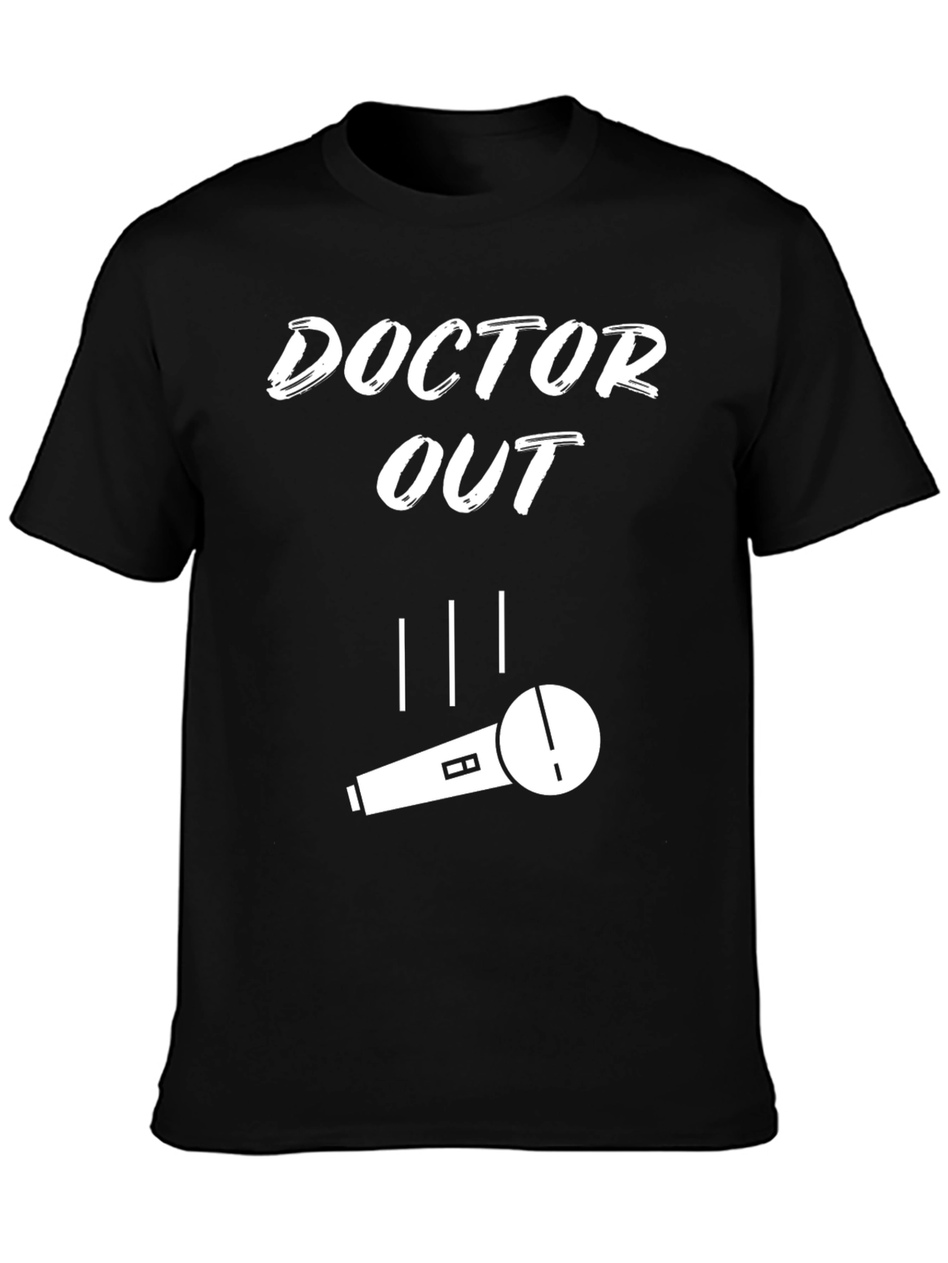 Black Doctor Out Microphone T-Shirt - Black view 3