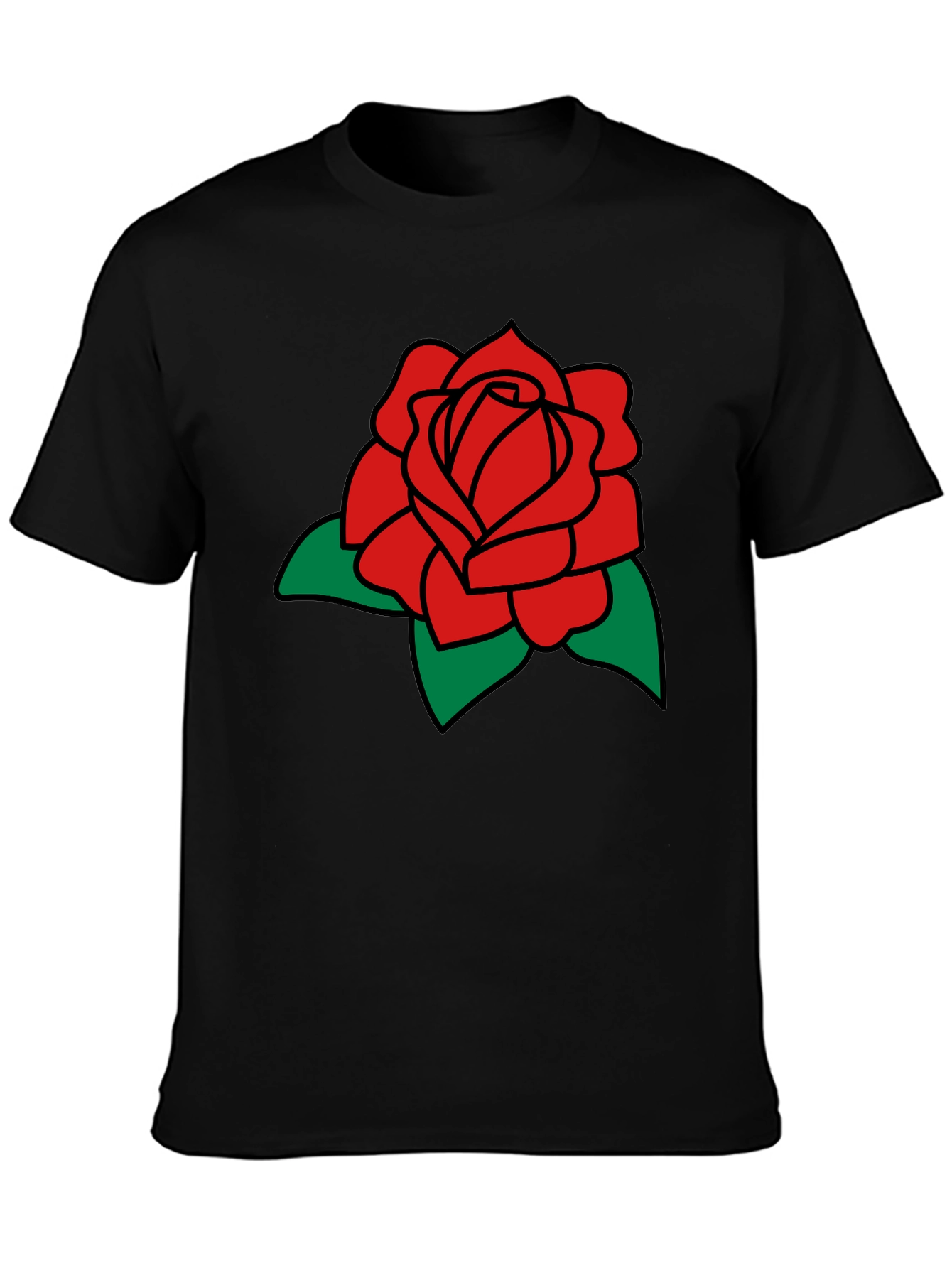 Black Rose Graphic Black T-Shirt view 3