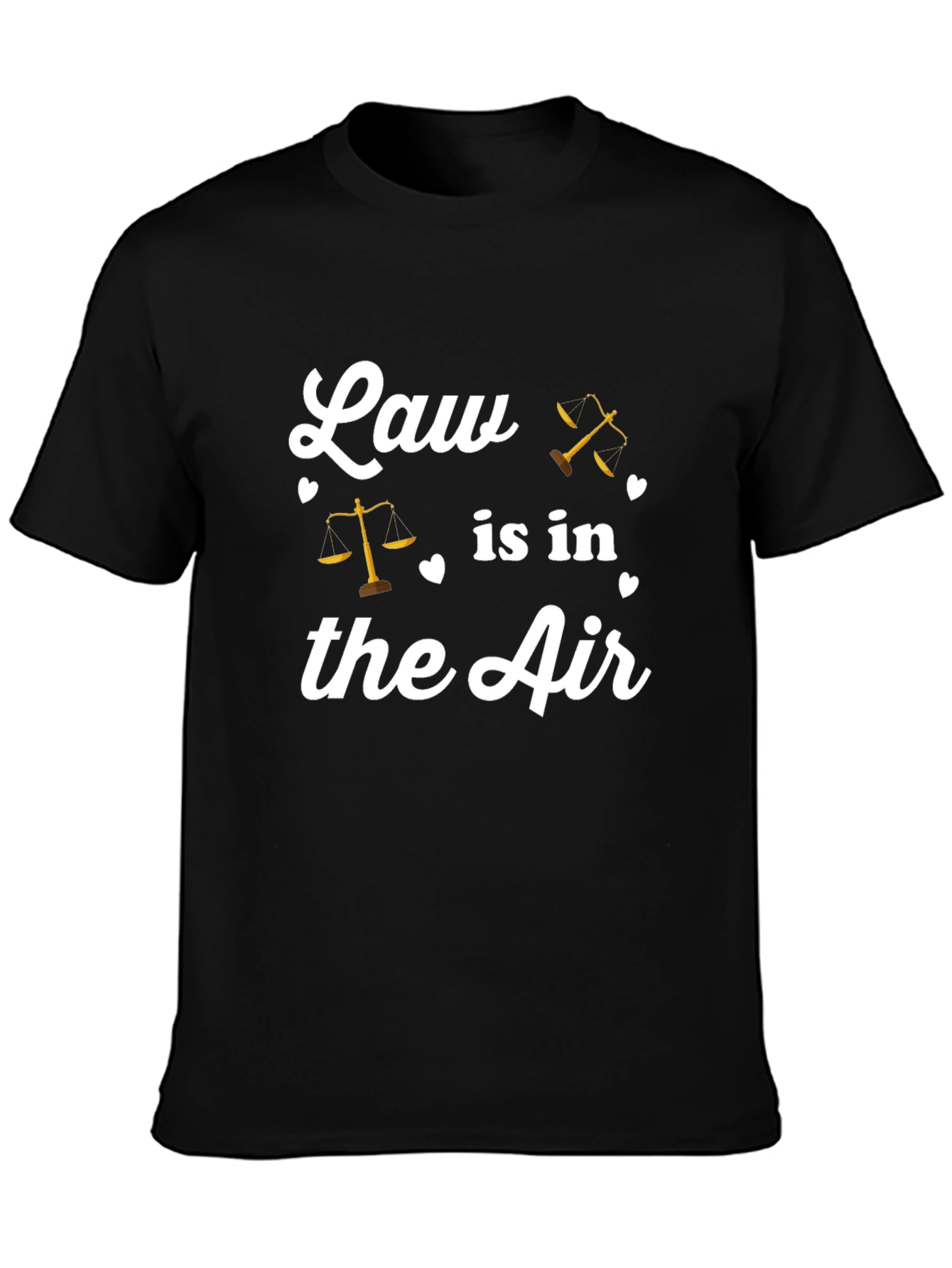 Black Law in the Air Graphic Tee - Unisex Black T-Shirt view 3