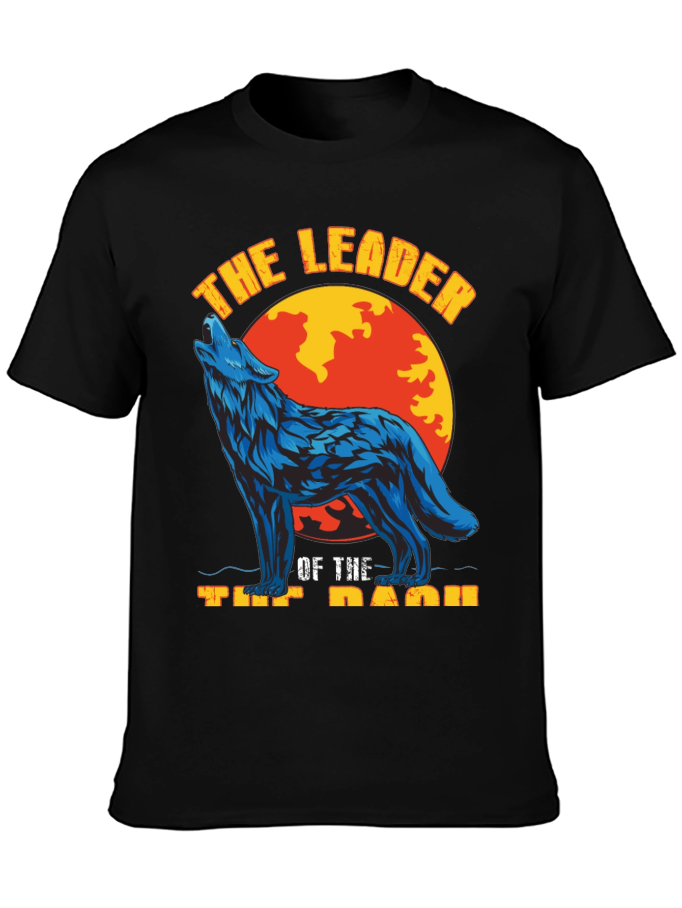 Black Wolf Pack Leader Graphic Tee view 3