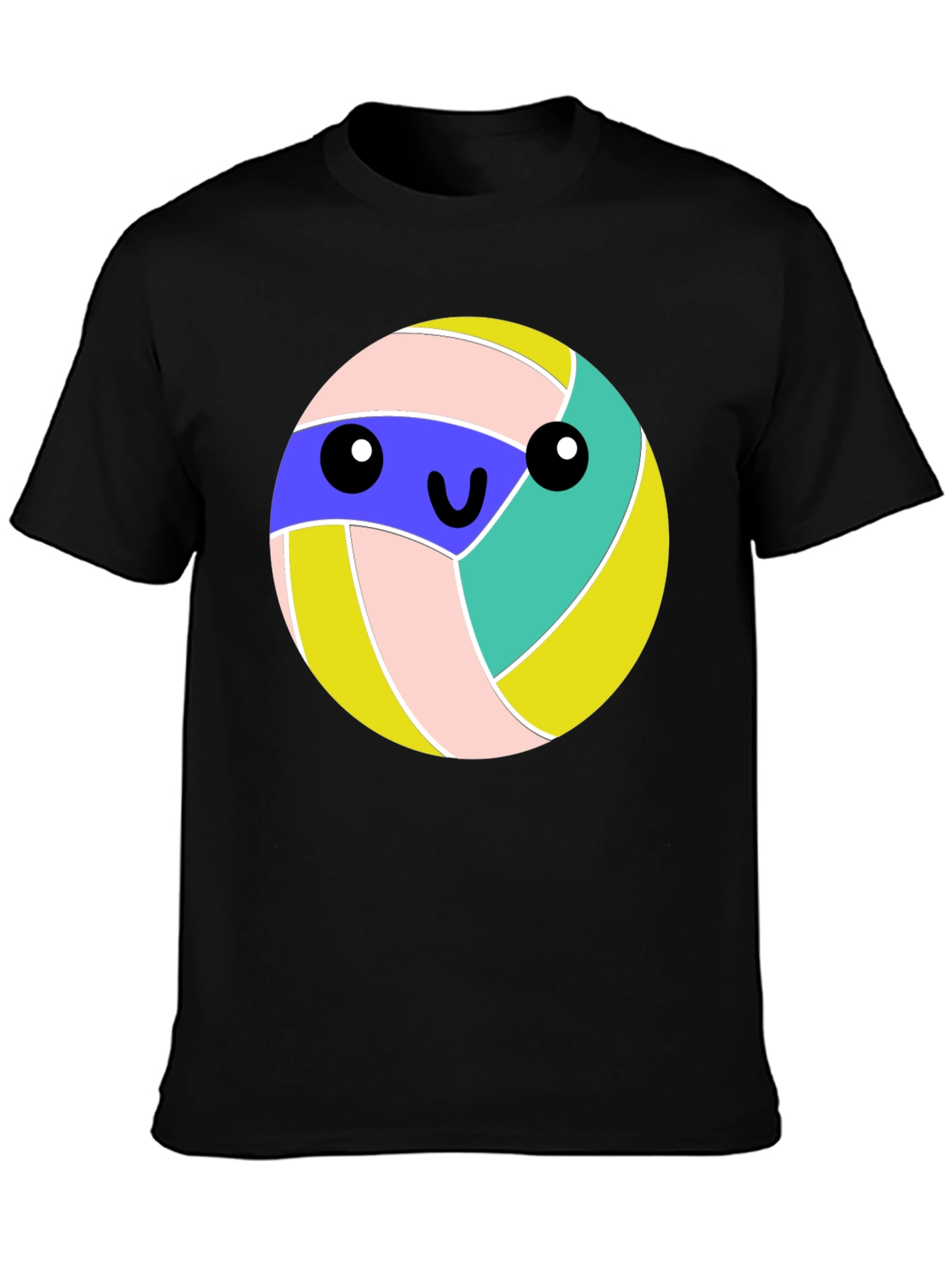 Black Kawaii Volleyball T-Shirt - Cute Anime Style view 3