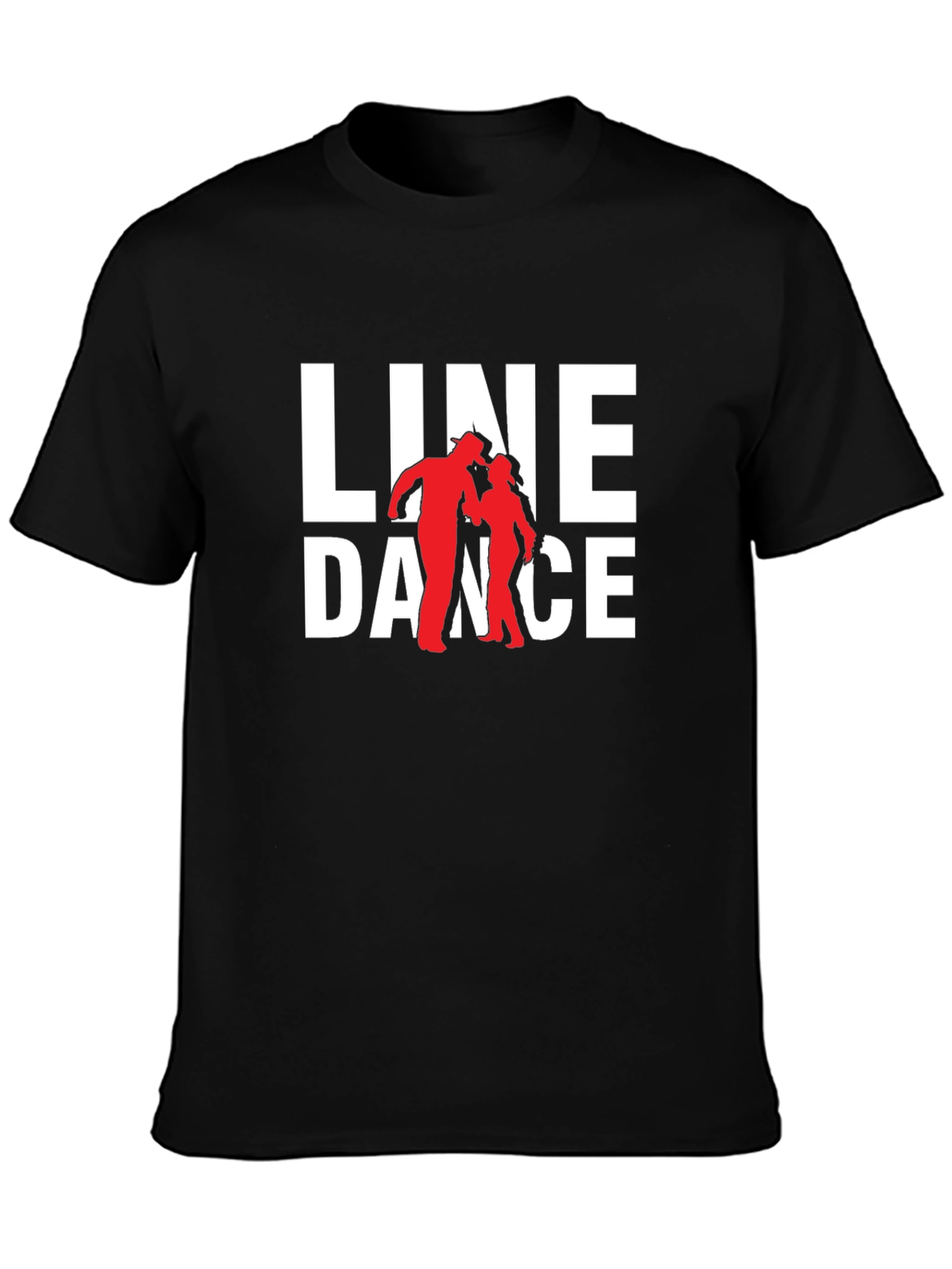 Black Line Dance Graphic Tee - Western Style T-Shirt view 3