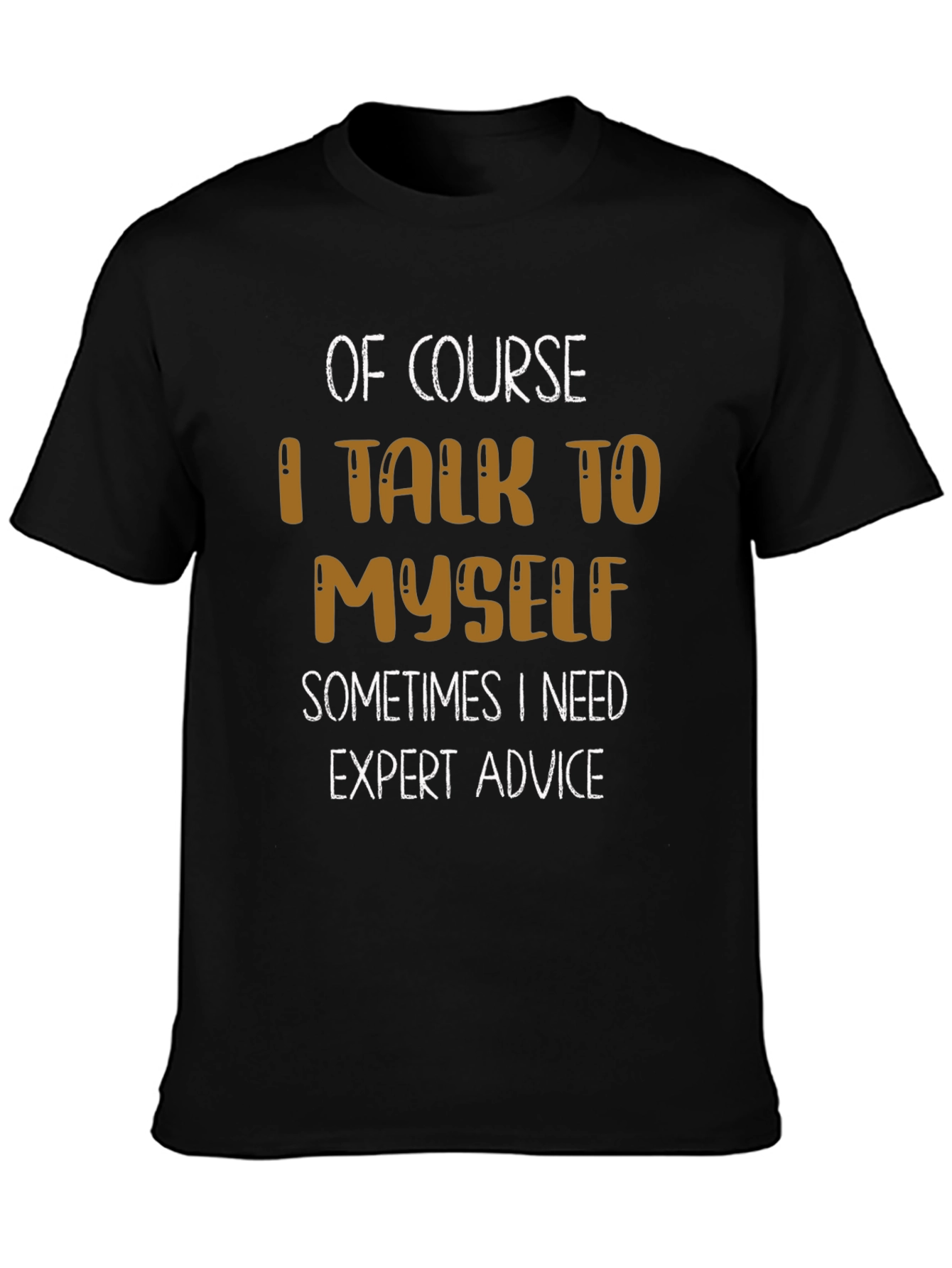 Black Funny "Expert Advice" Graphic T-Shirt view 3