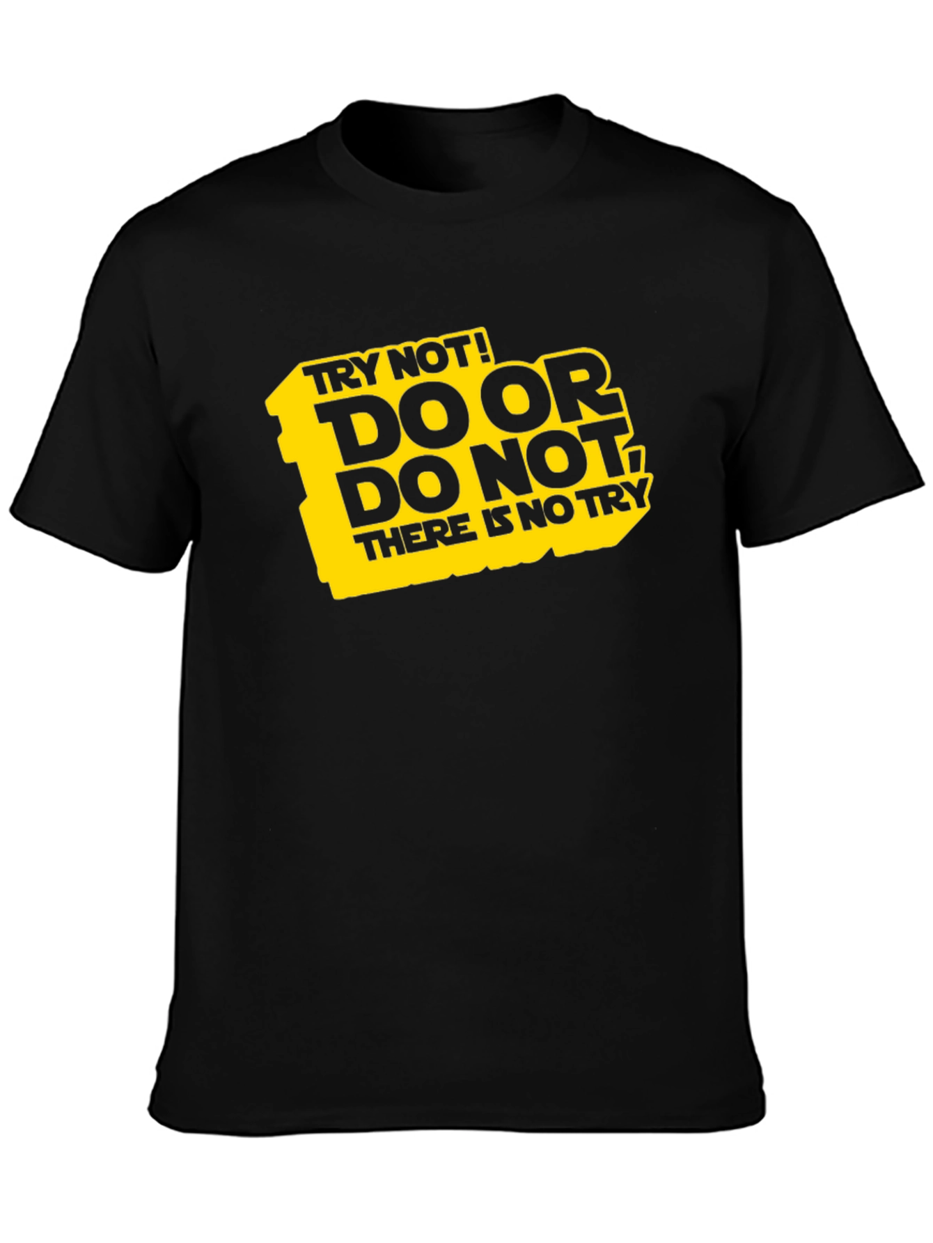Black Do Or Do Not T-Shirt | Funny Yoda Quote view 3