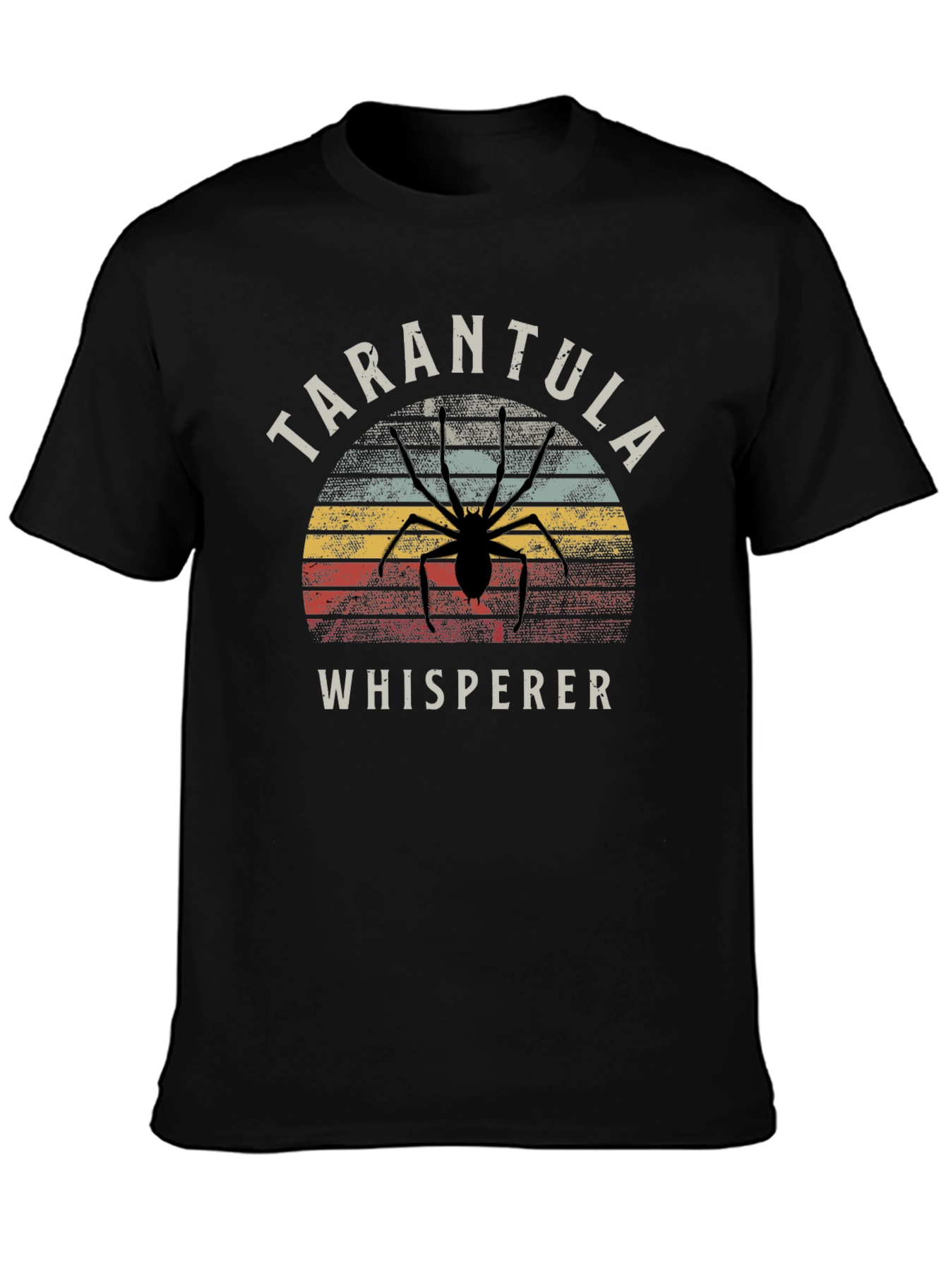 Black Tarantula Whisperer Vintage Graphic T-Shirt view 3