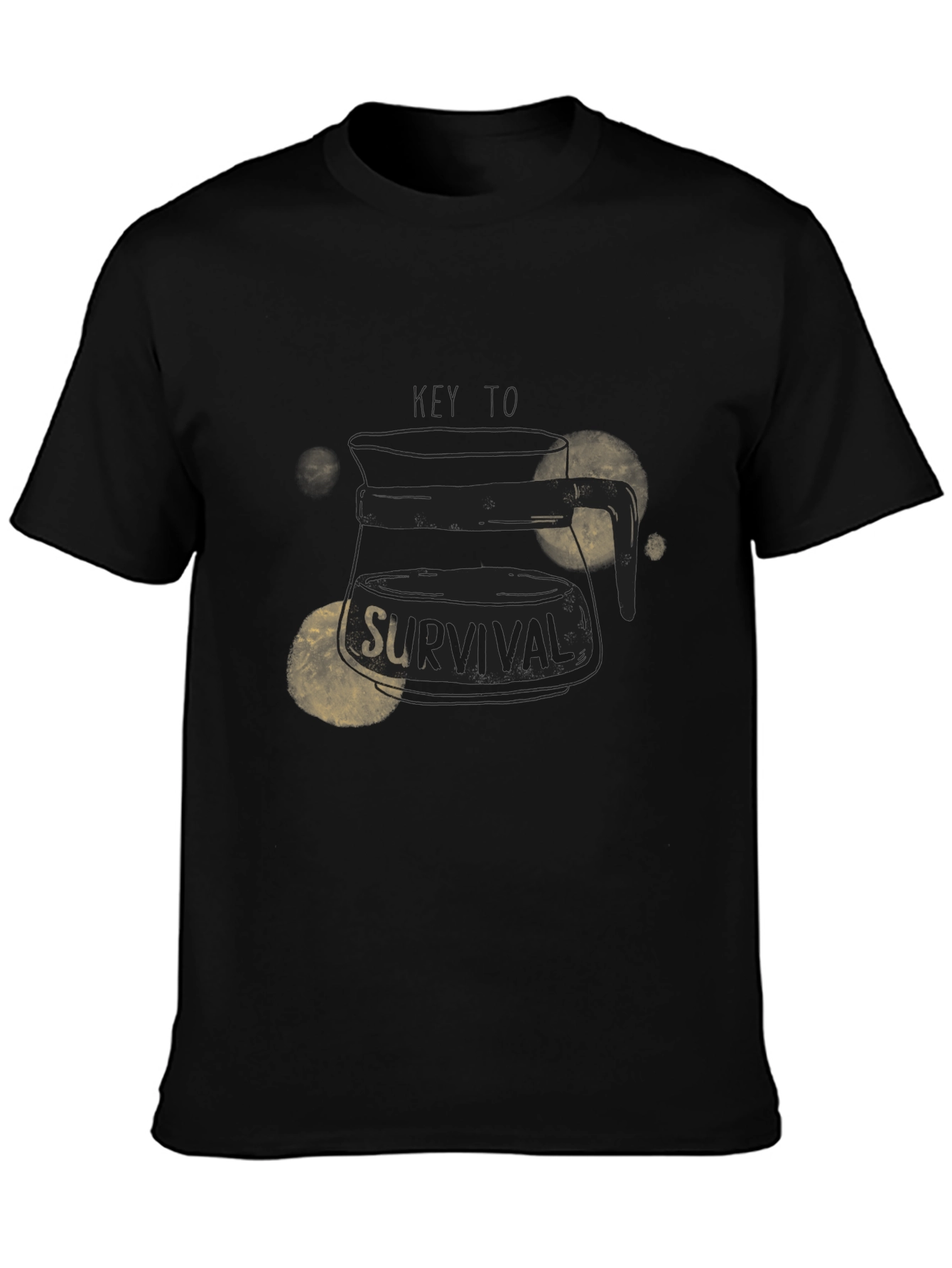 Black Coffee Key To Survival Graphic Tee view 3