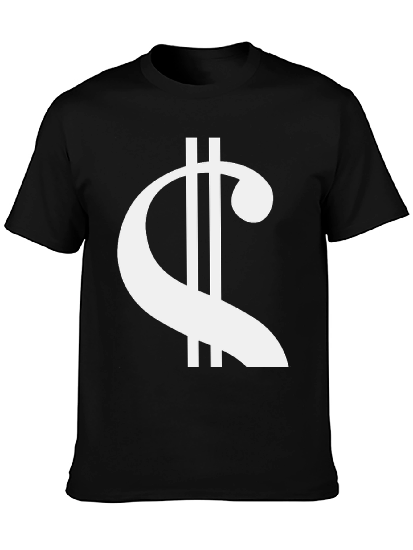 Black Unique Symbol Graphic Tee - Black Cotton Blend view 3