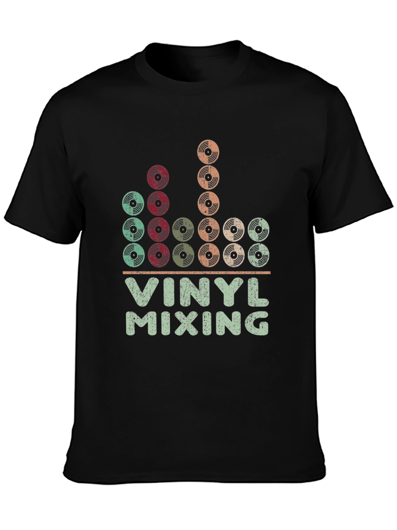 Black Vinyl Mixing Graphic Tee view 3