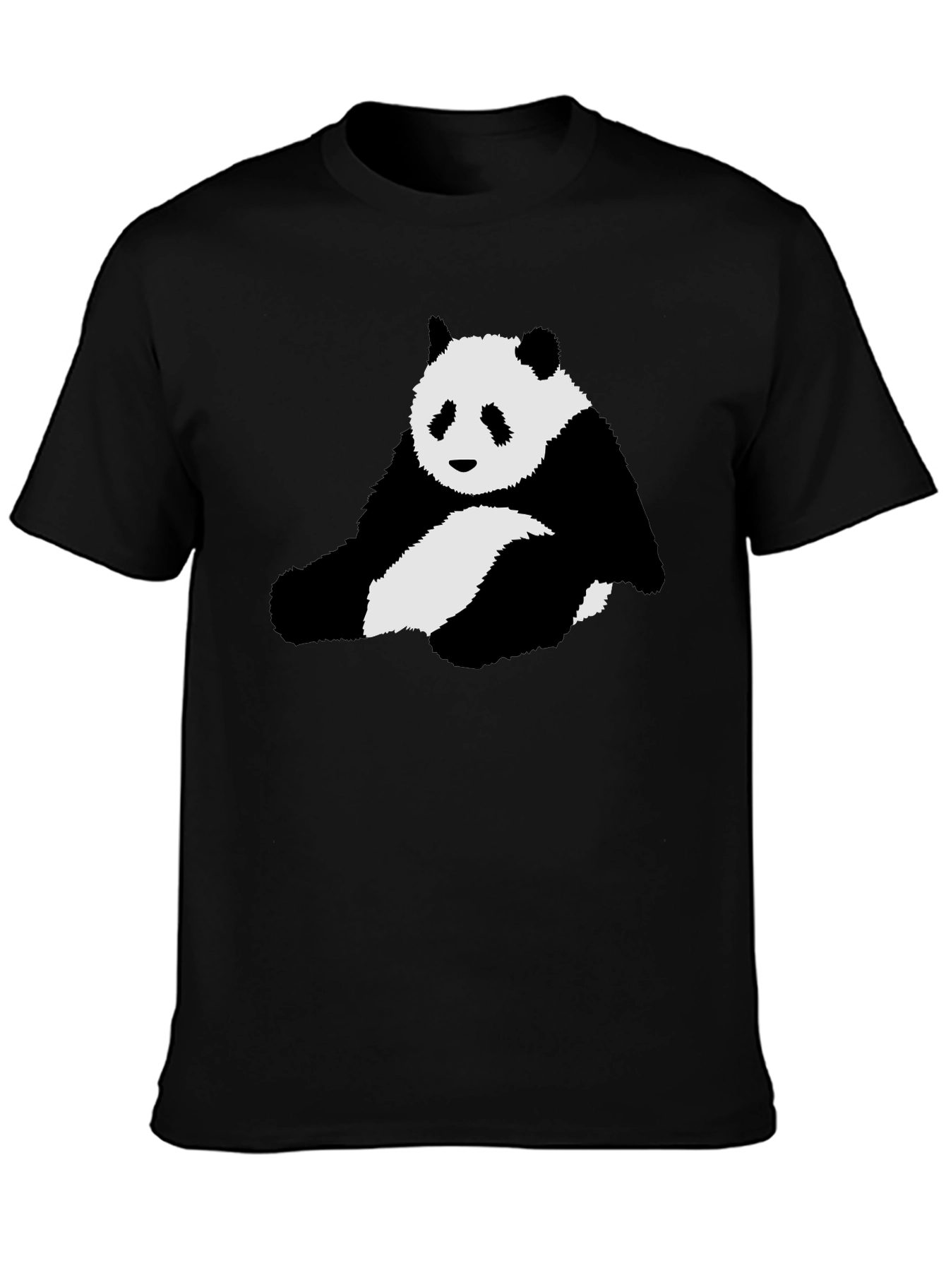 Black Panda Graphic Black T-Shirt view 3