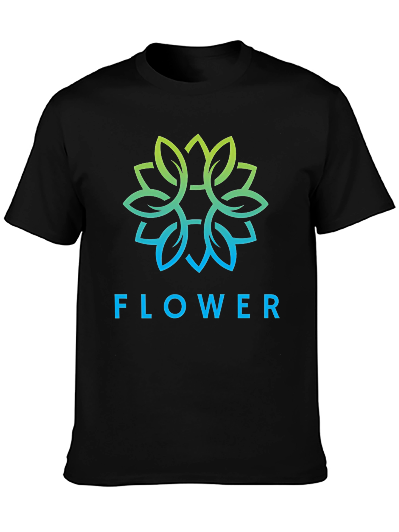 Black Flower Graphic Print Black T-Shirt view 3