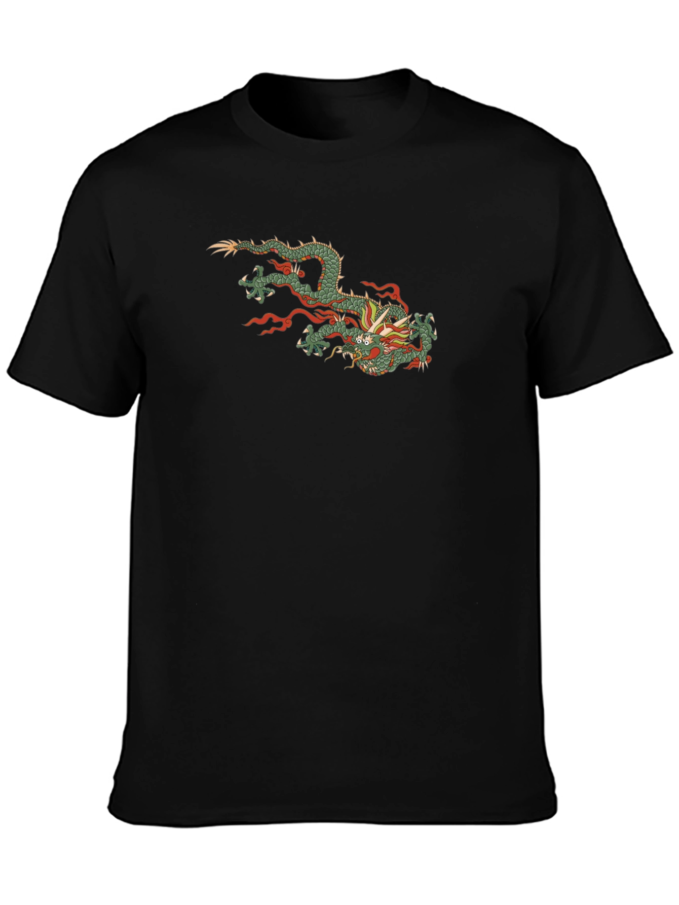 Black Black Dragon Graphic Tee - Stylish Casual Wear view 3