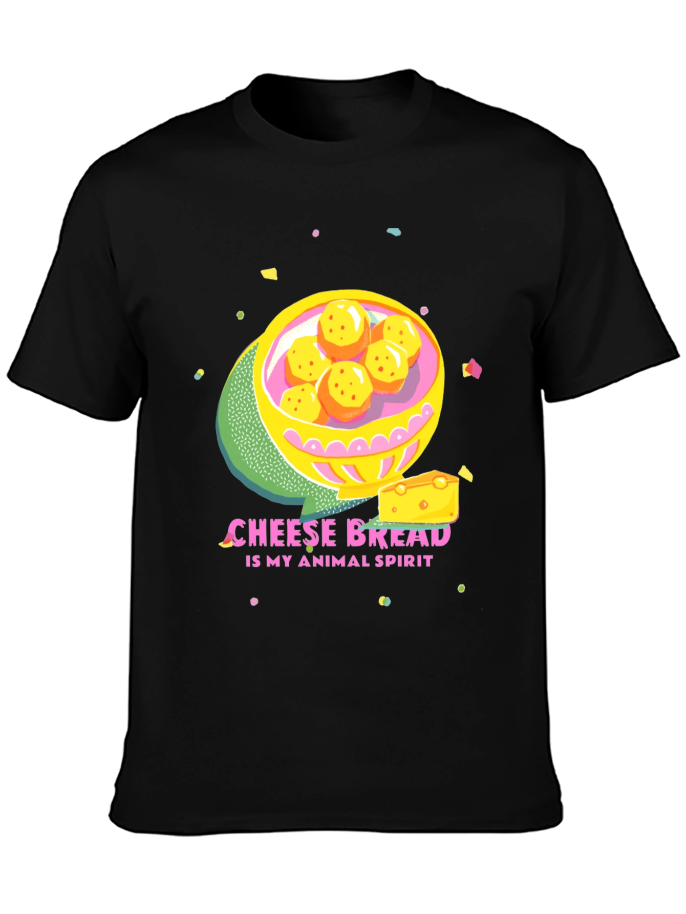 Black Cheese Bread Animal Spirit Graphic Tee view 3